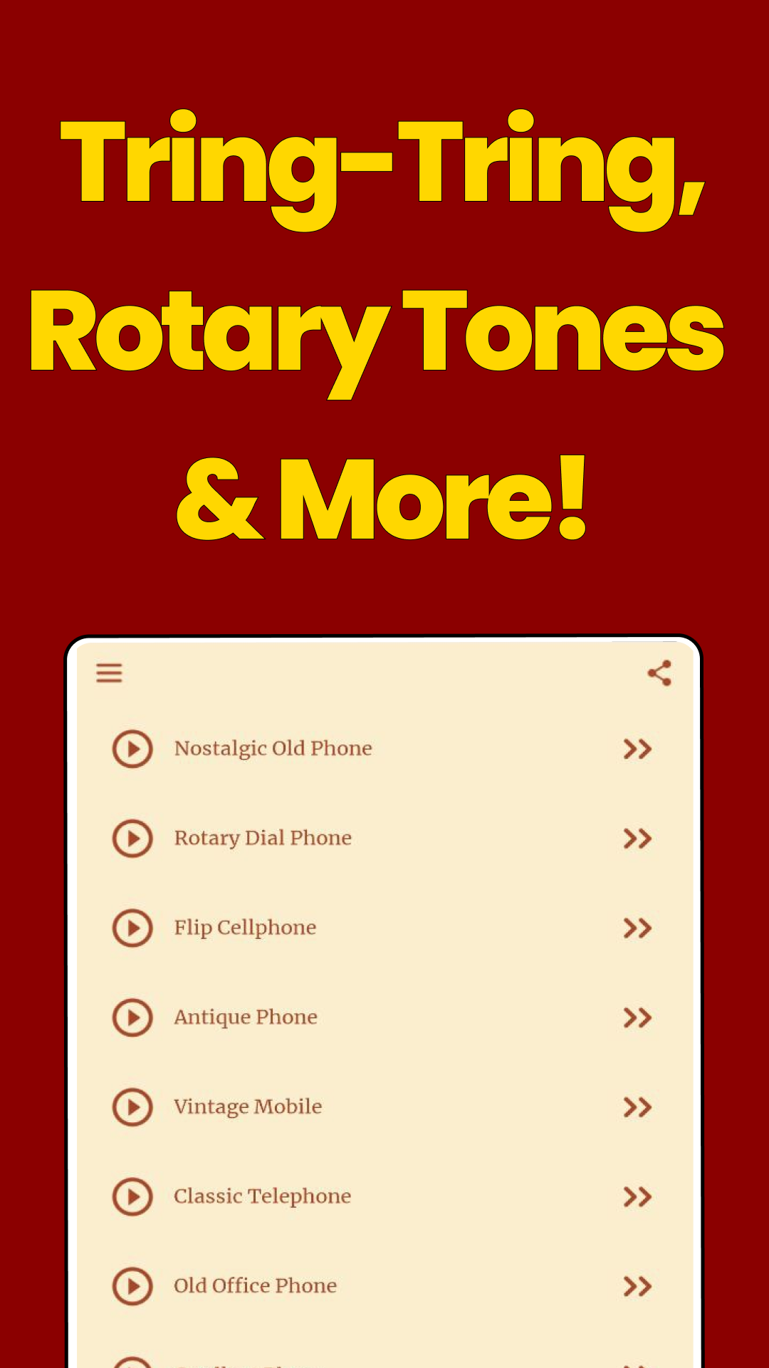 اسکرین شات برنامه Old Phone Ringtones for Calls 2