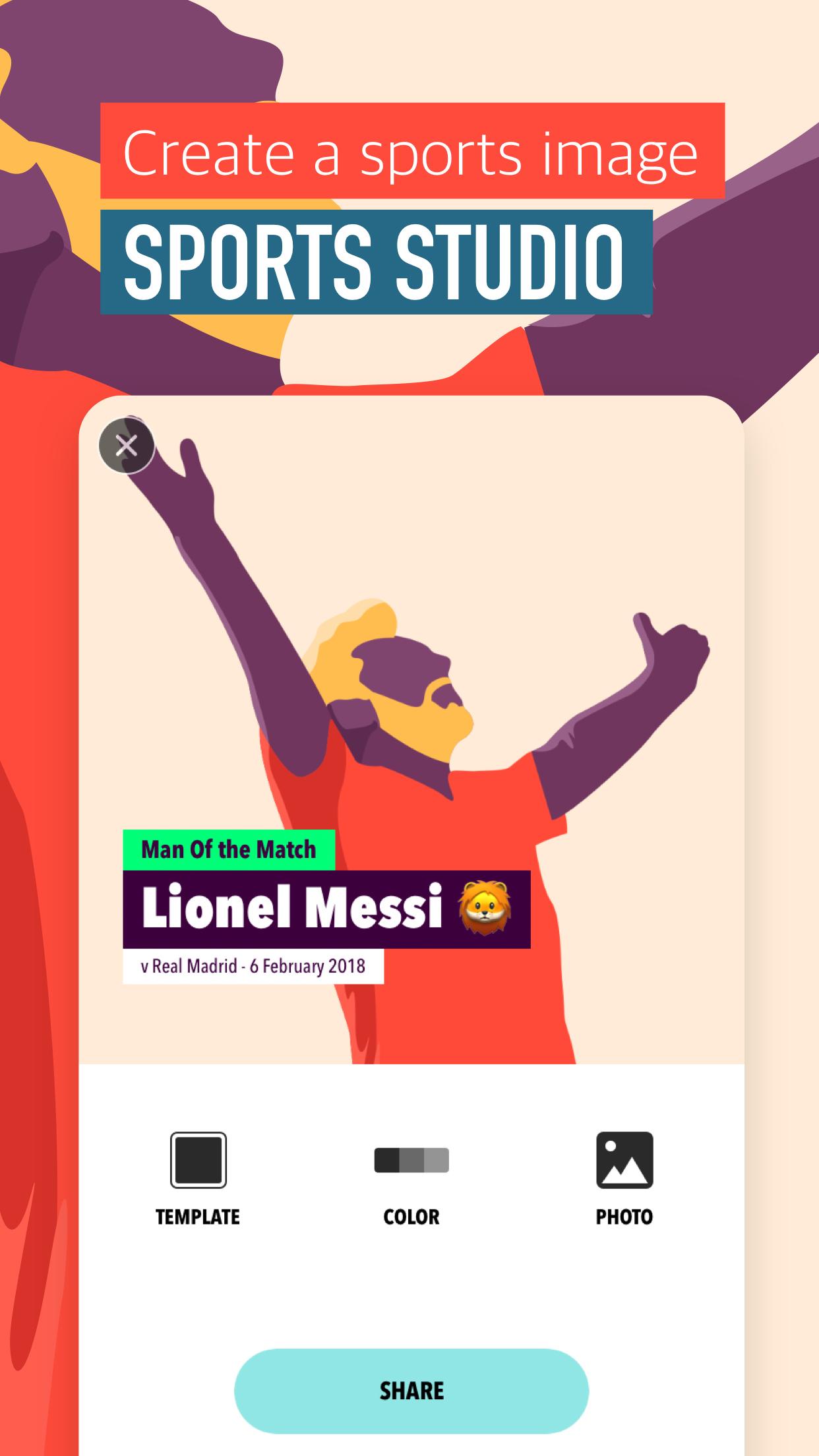 اسکرین شات 1 برنامه Sports Studio - Make a Sports