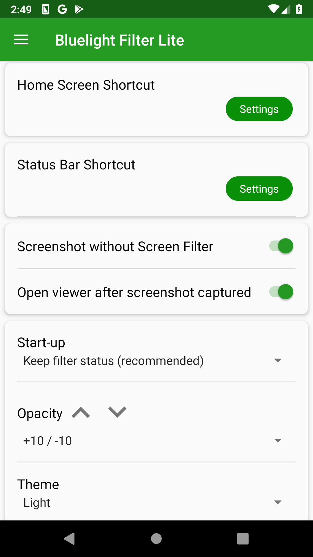 اسکرین شات 8 برنامه Bluelight Filter Lite