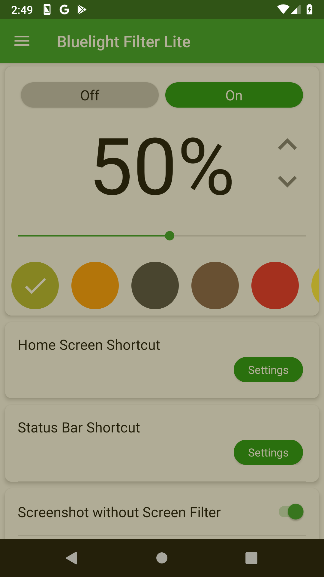 اسکرین شات 2 برنامه Bluelight Filter Lite