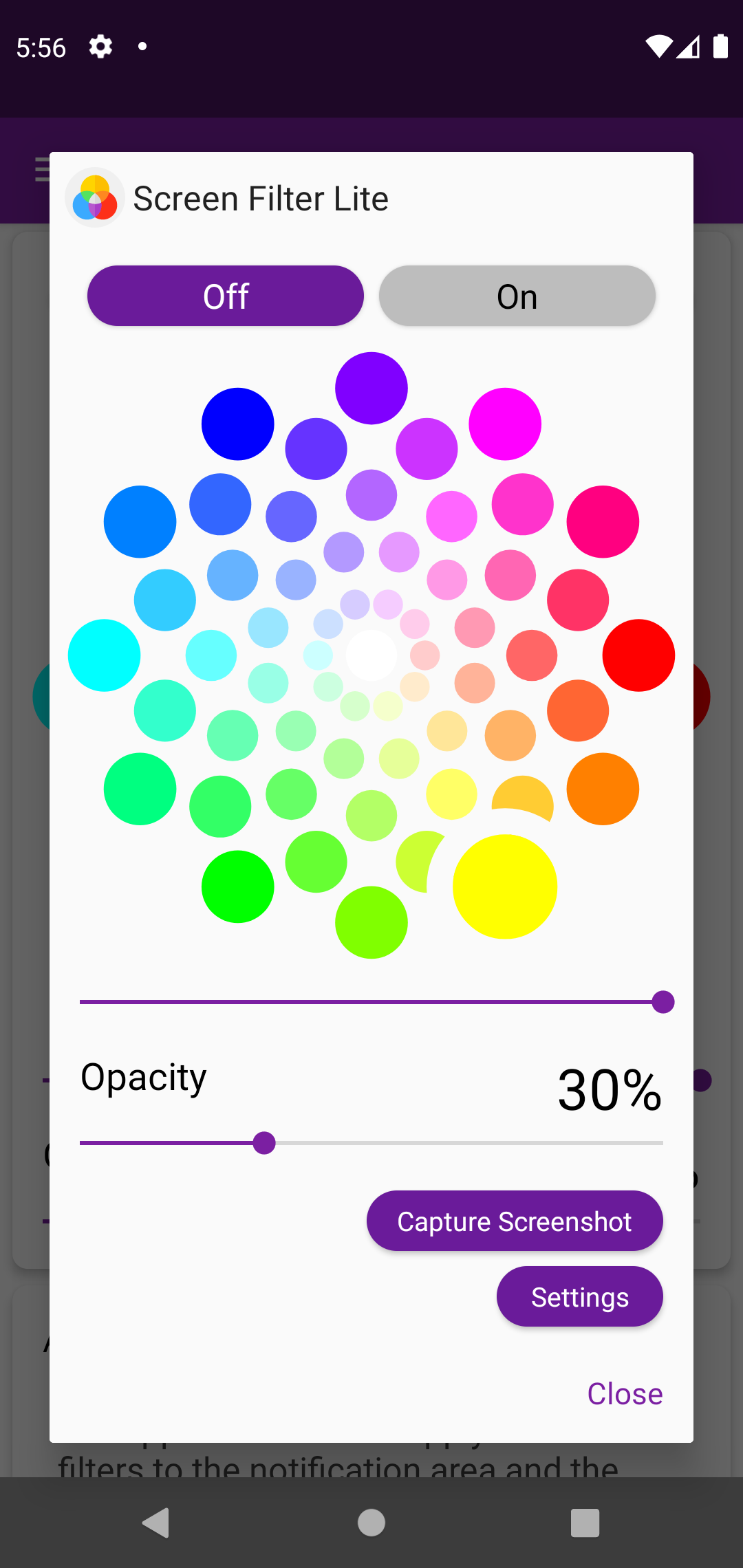 اسکرین شات 4 برنامه Screen Color Filter Lite