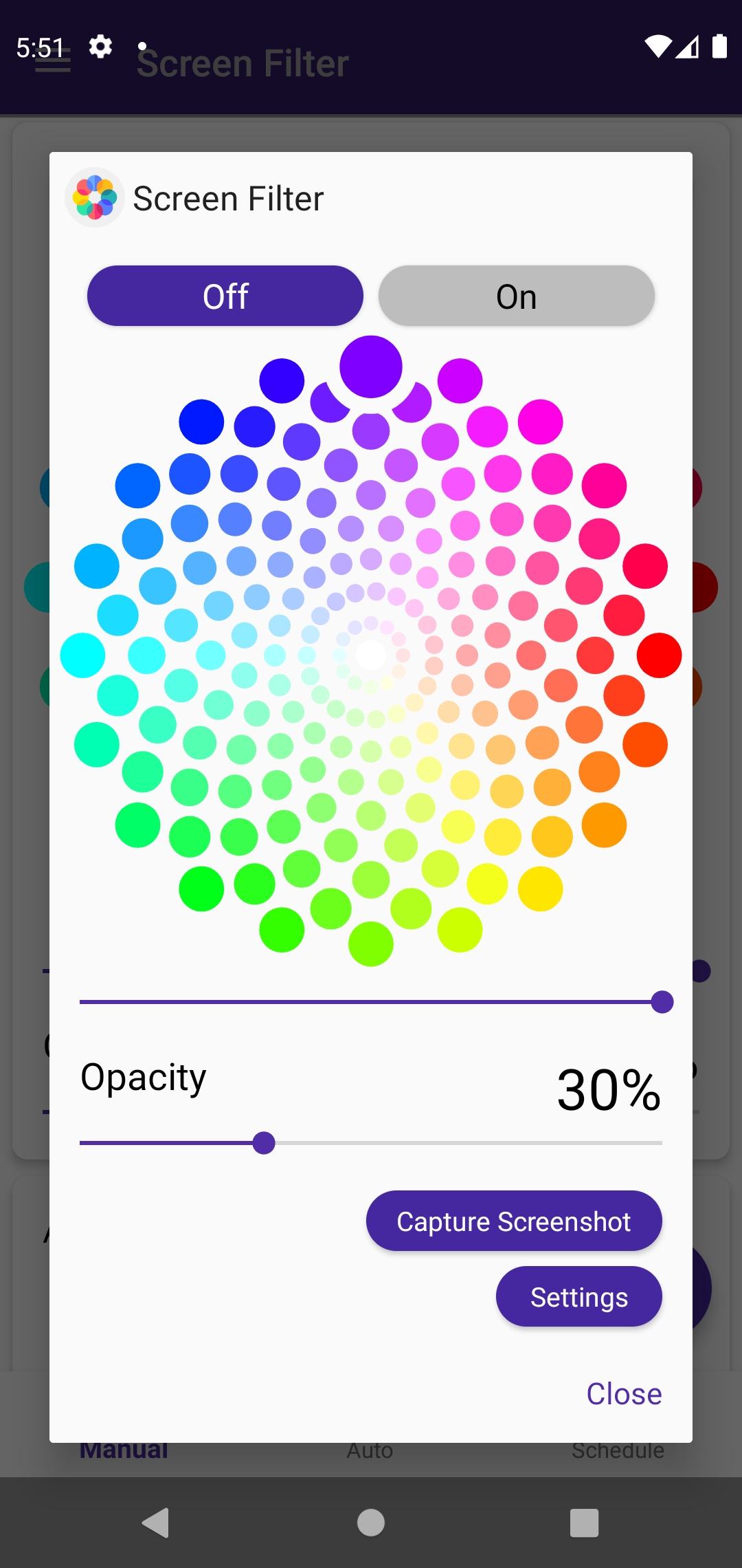 اسکرین شات 5 برنامه Screen Color Filter
