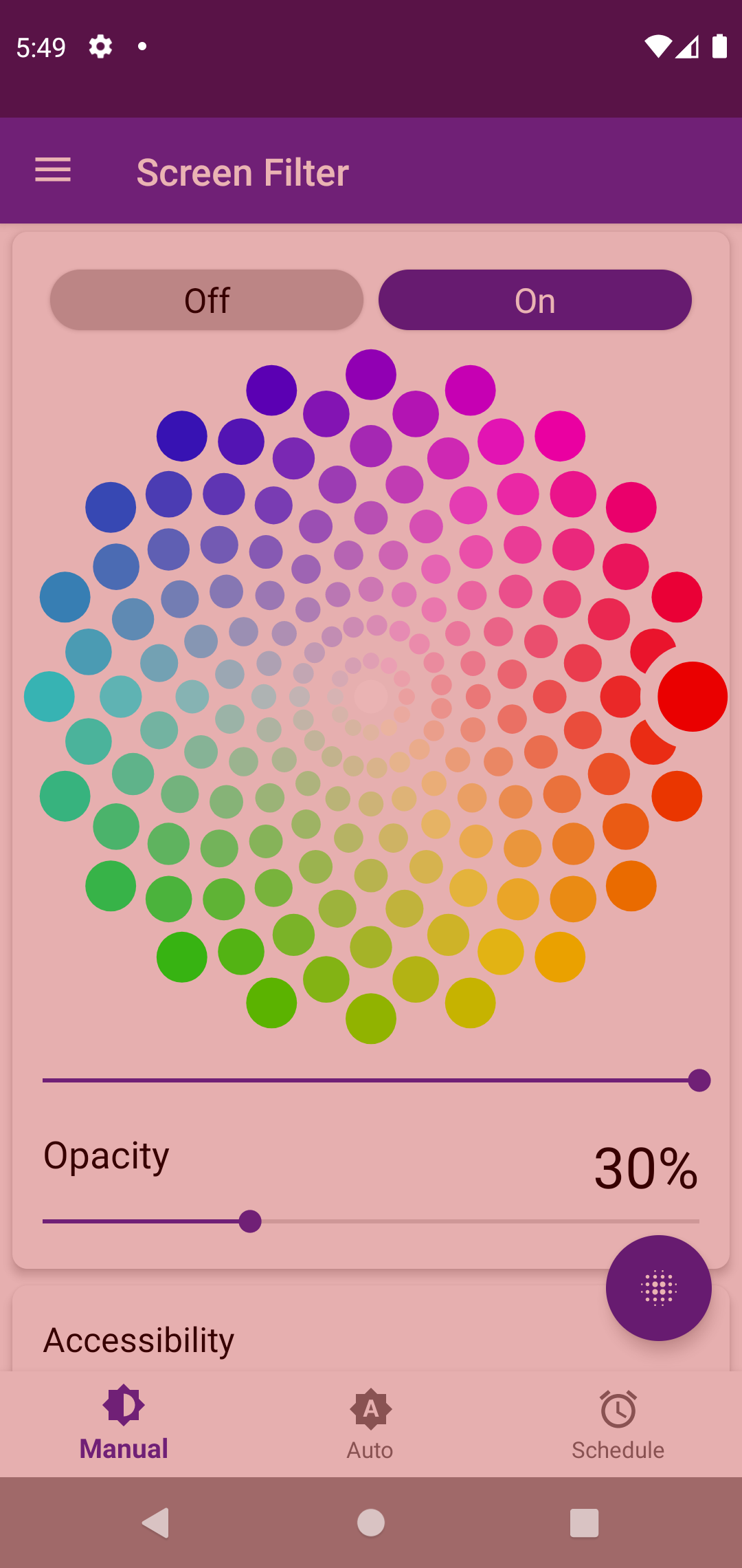 اسکرین شات 1 برنامه Screen Color Filter