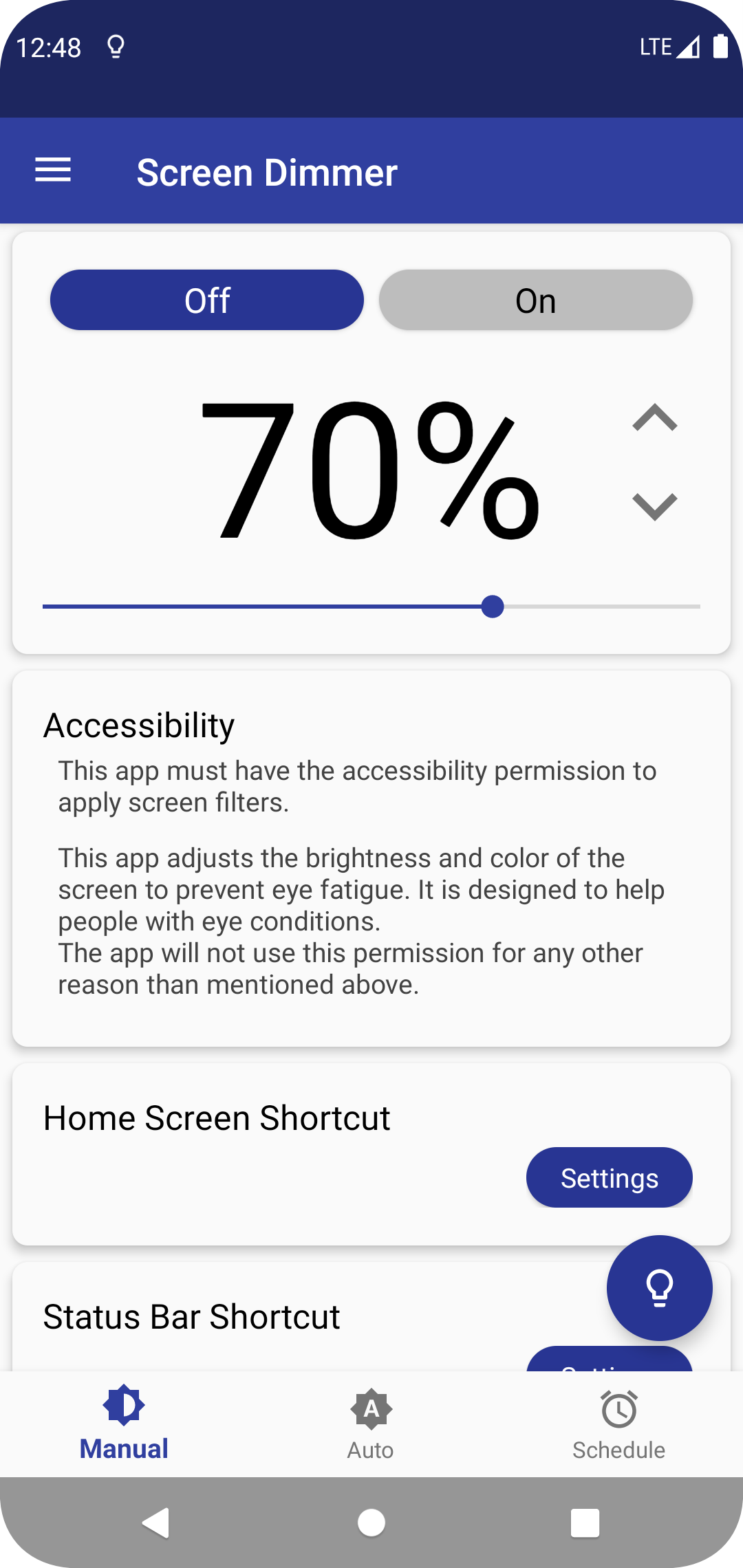 اسکرین شات 1 برنامه Auto Screen Dimmer
