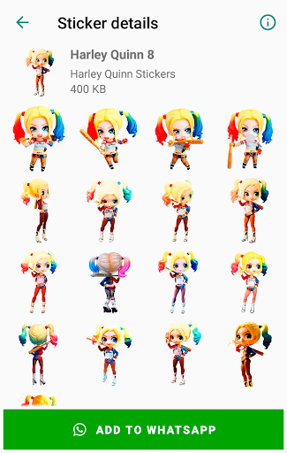 اسکرین شات 7 برنامه Harley Quinn Stickers for WhatsApp - WAStickerApps