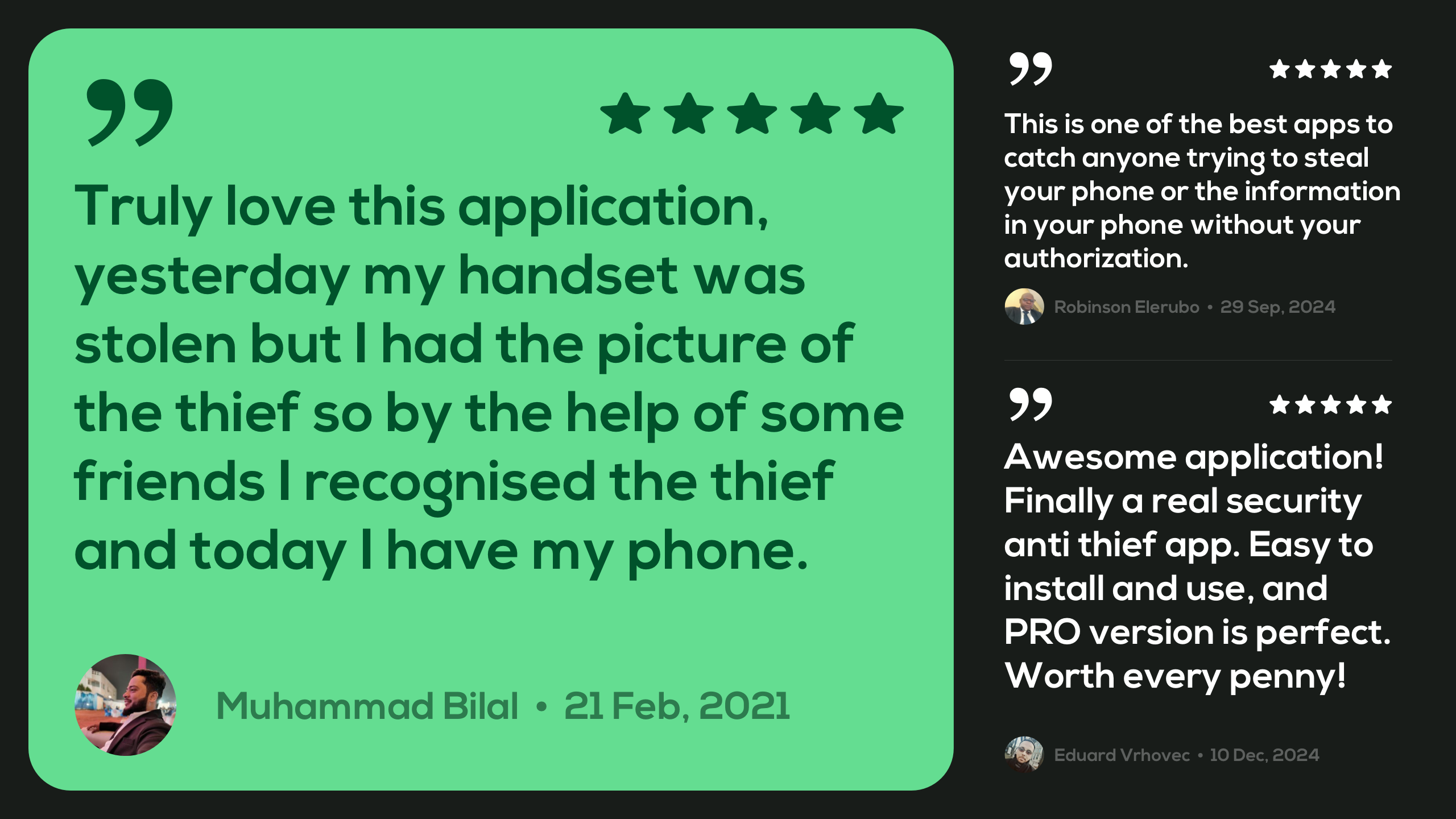 اسکرین شات 4 برنامه CrookCatcher • Anti-Theft