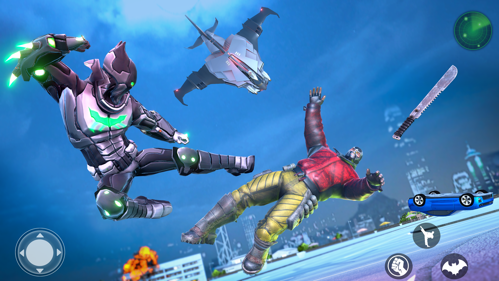 اسکرین شات 3 بازی Bat Robot Man Game: Robot Game