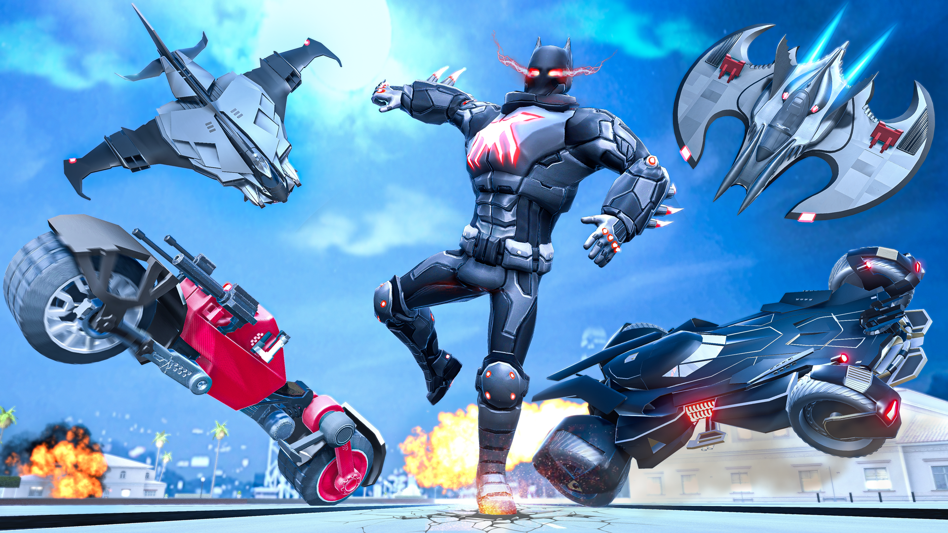 اسکرین شات 1 بازی Bat Robot Man Game: Robot Game