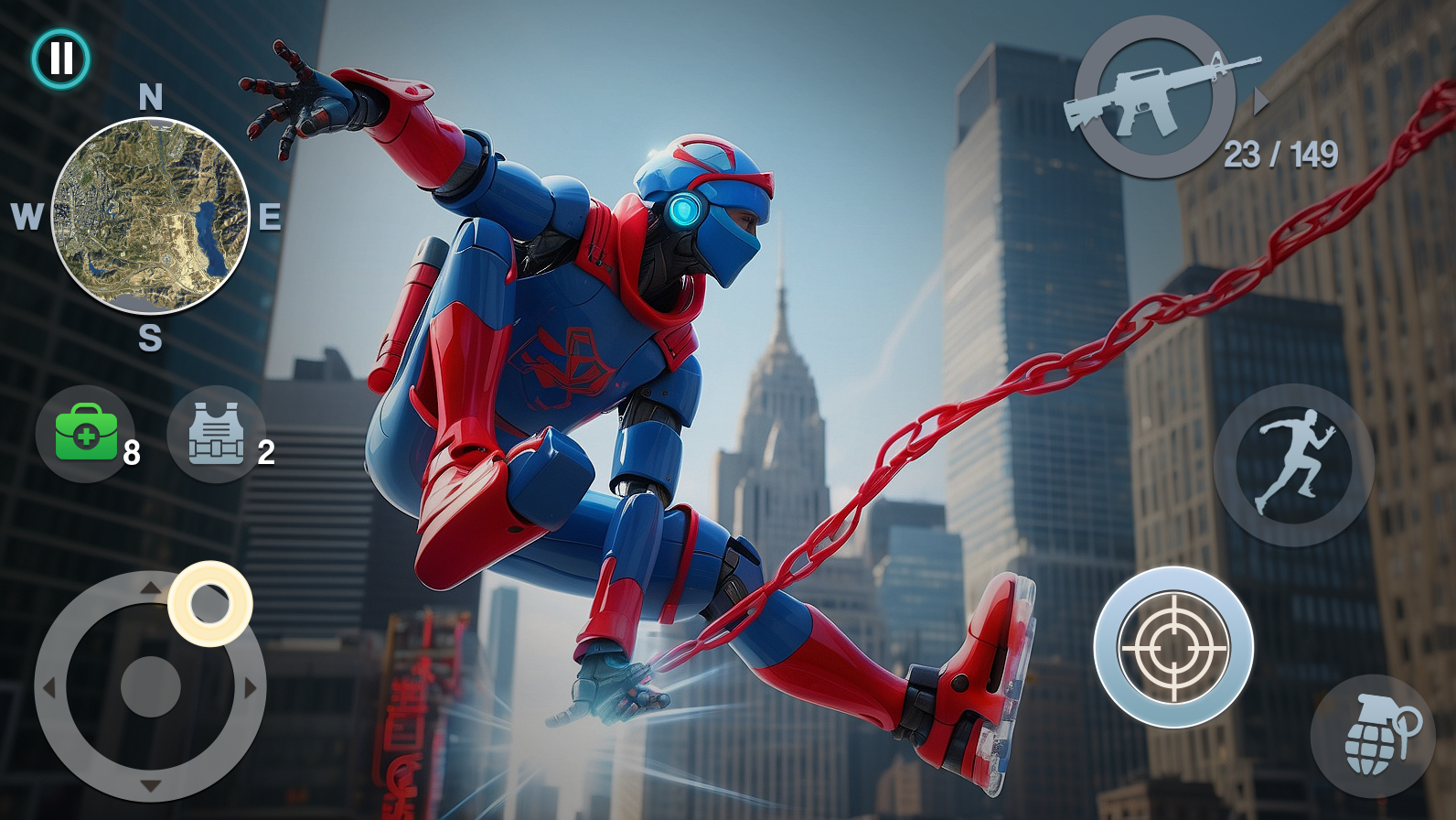 اسکرین شات 4 بازی Spider Rope Hero Crime City