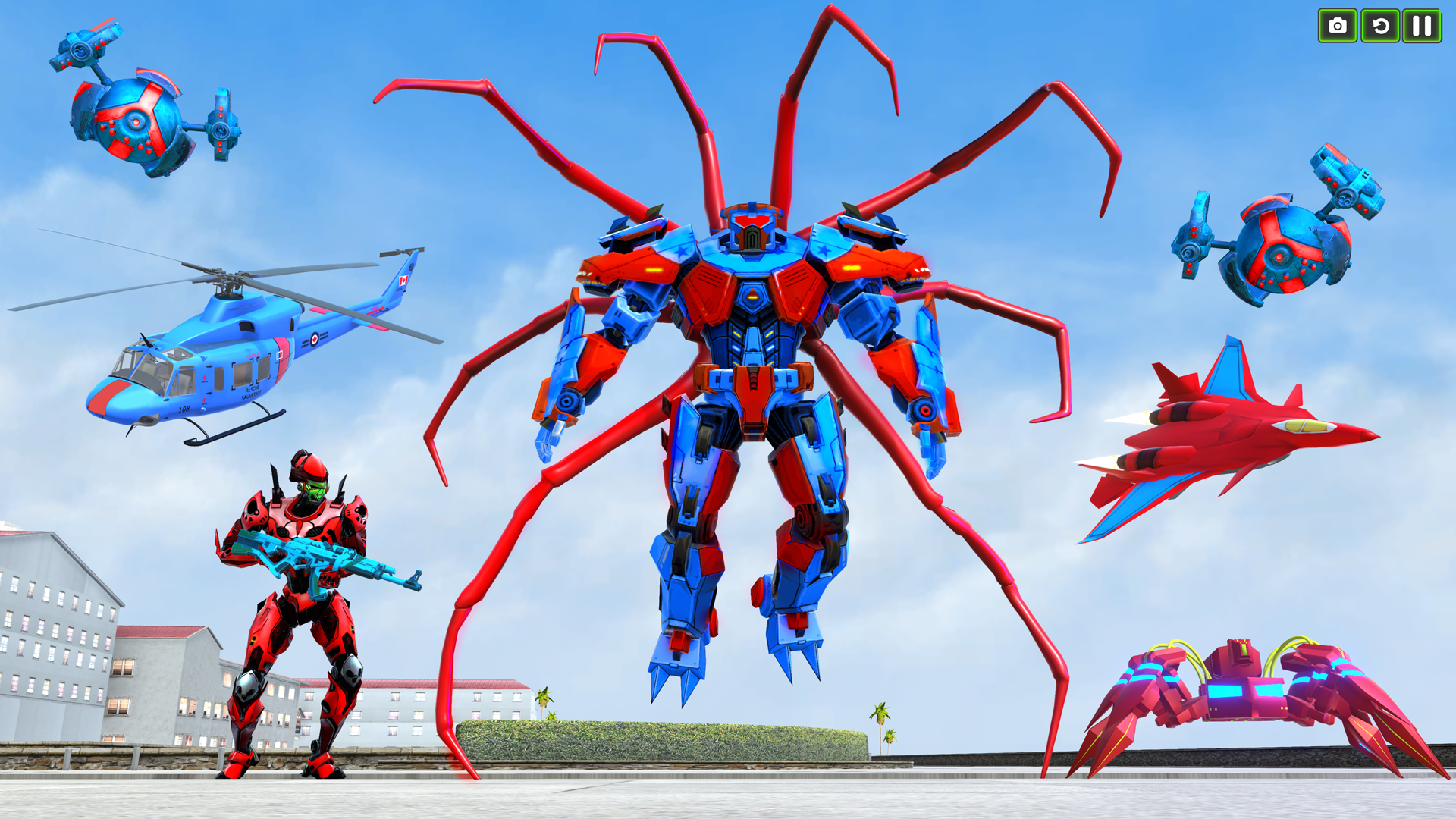 اسکرین شات 4 بازی Spider Robot Game: Spider Hero