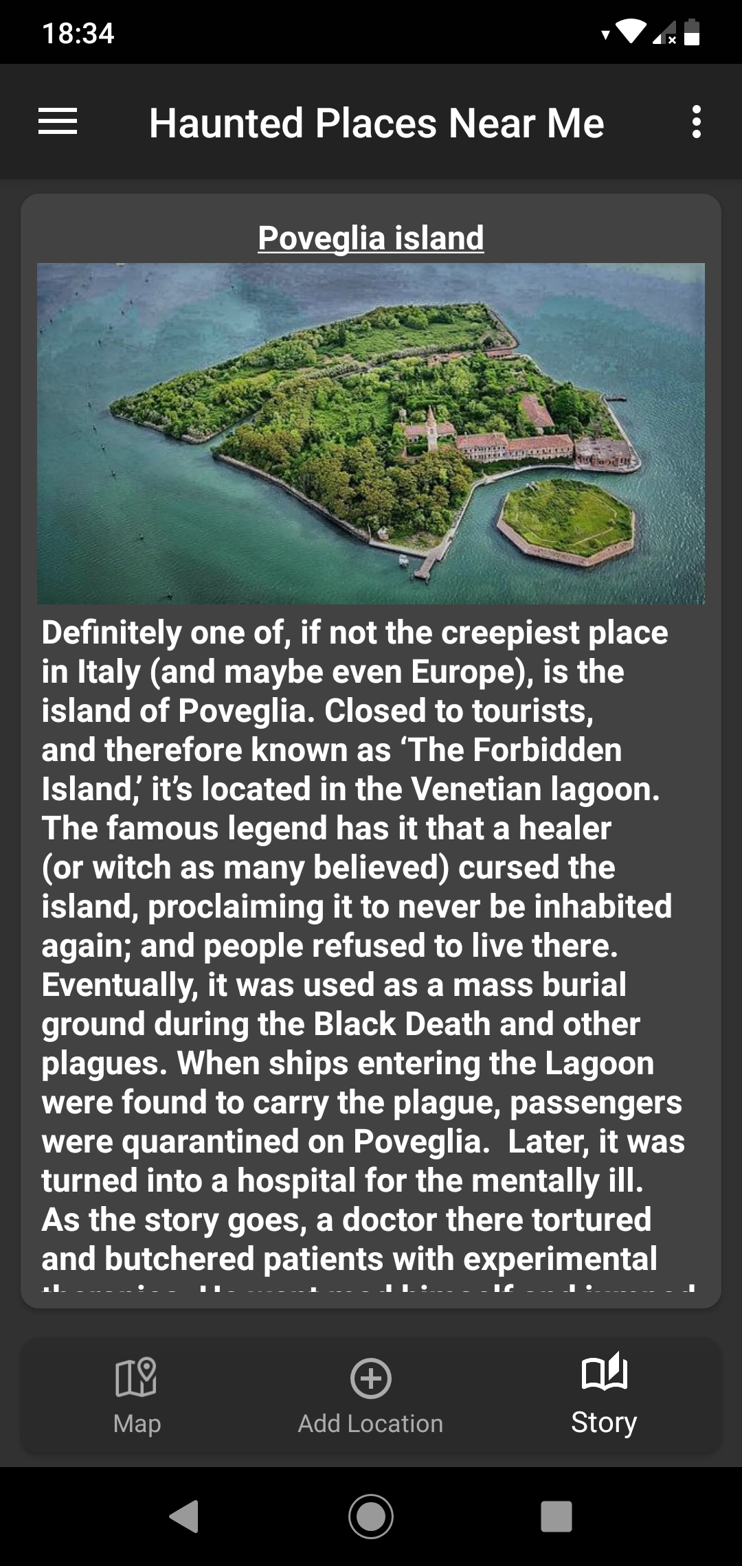 اسکرین شات 8 برنامه Haunted Places Near Me