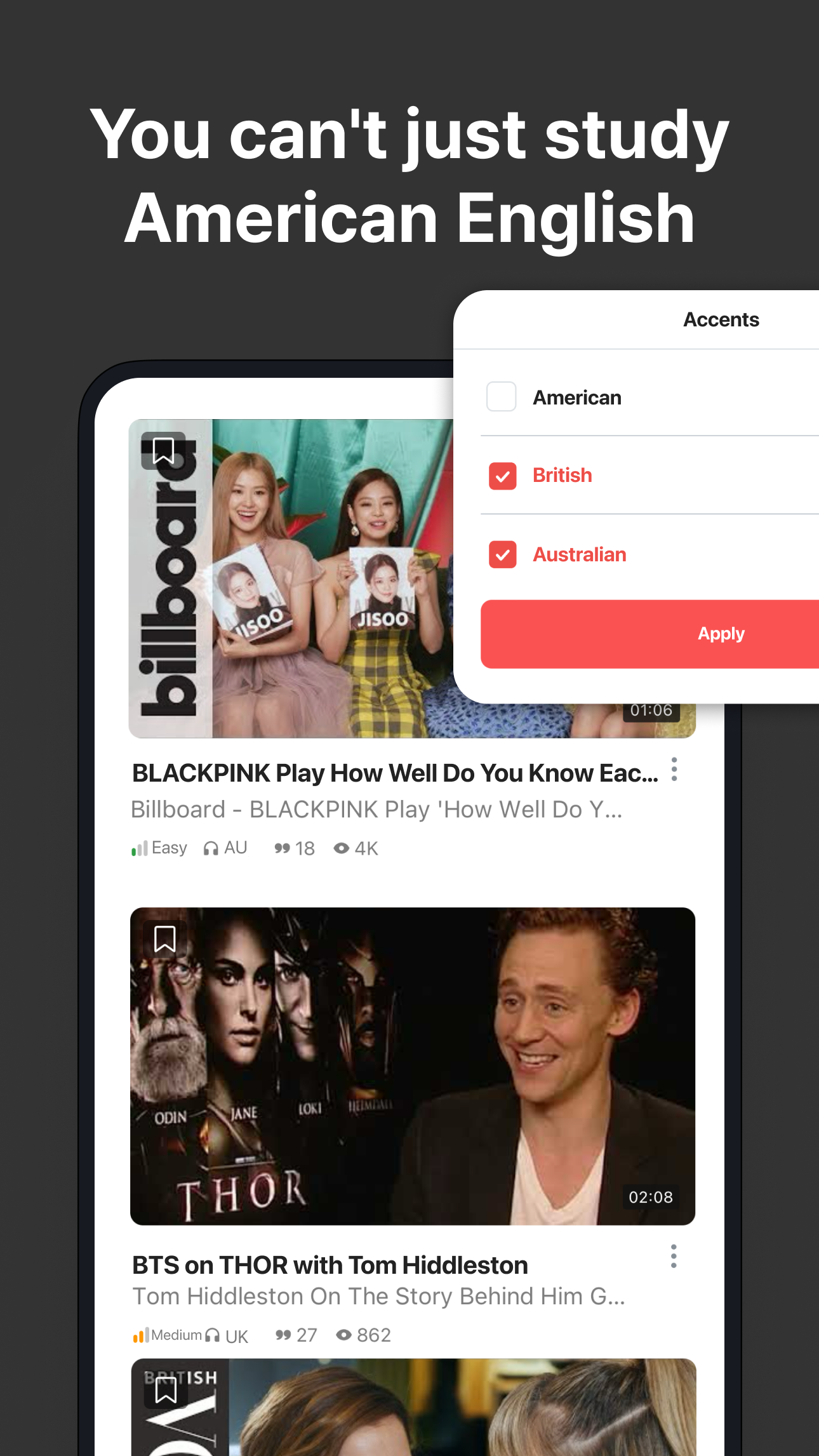 اسکرین شات 7 برنامه English Listening with RedKiwi