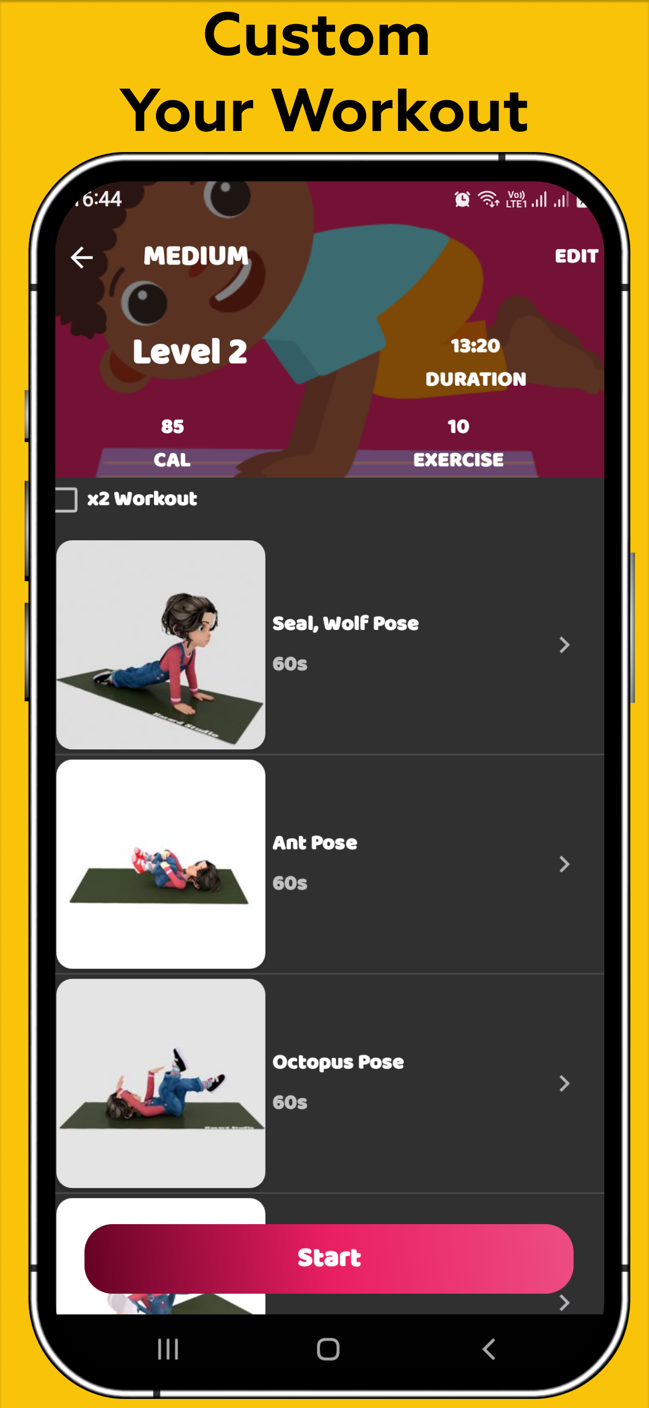 اسکرین شات 5 برنامه Yoga For Kids - Grow Taller