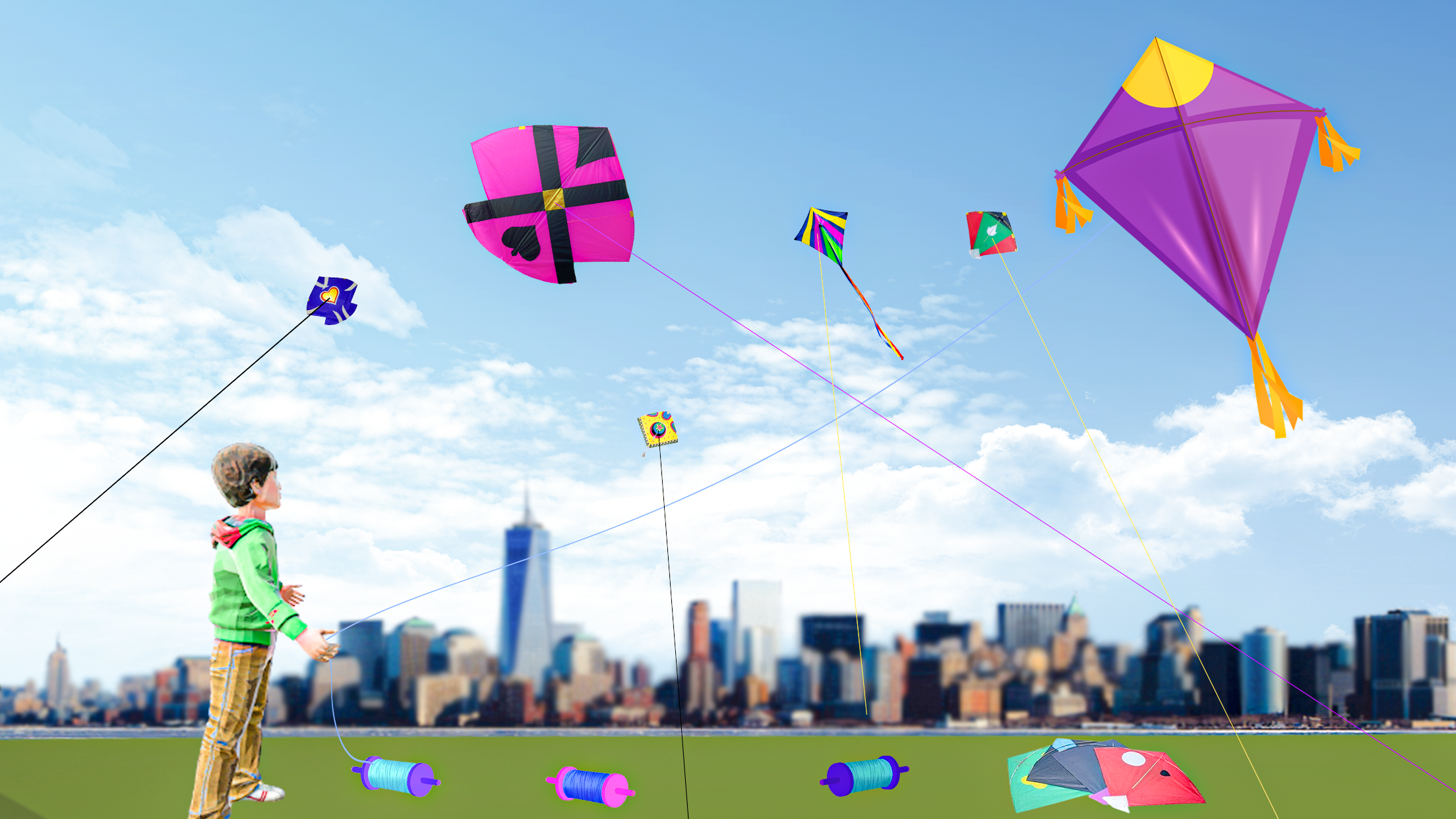 اسکرین شات 2 بازی Kite Flying Games Kite Game 3D