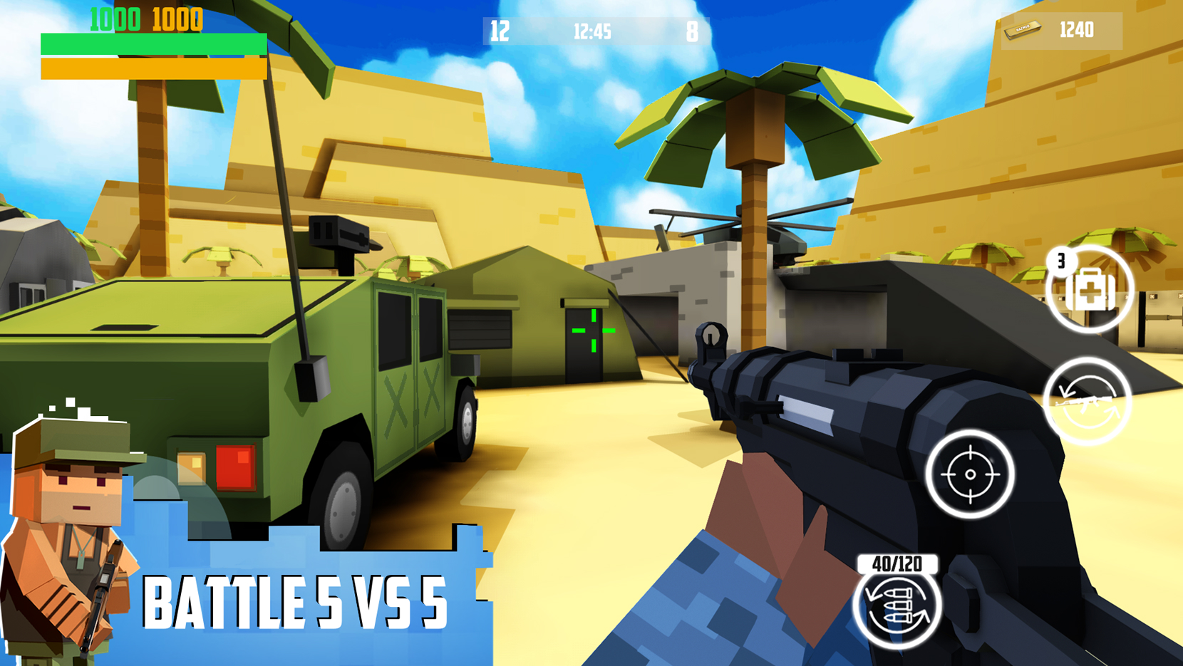 اسکرین شات 1 بازی Block Gun 3D: FPS Shooter PvP