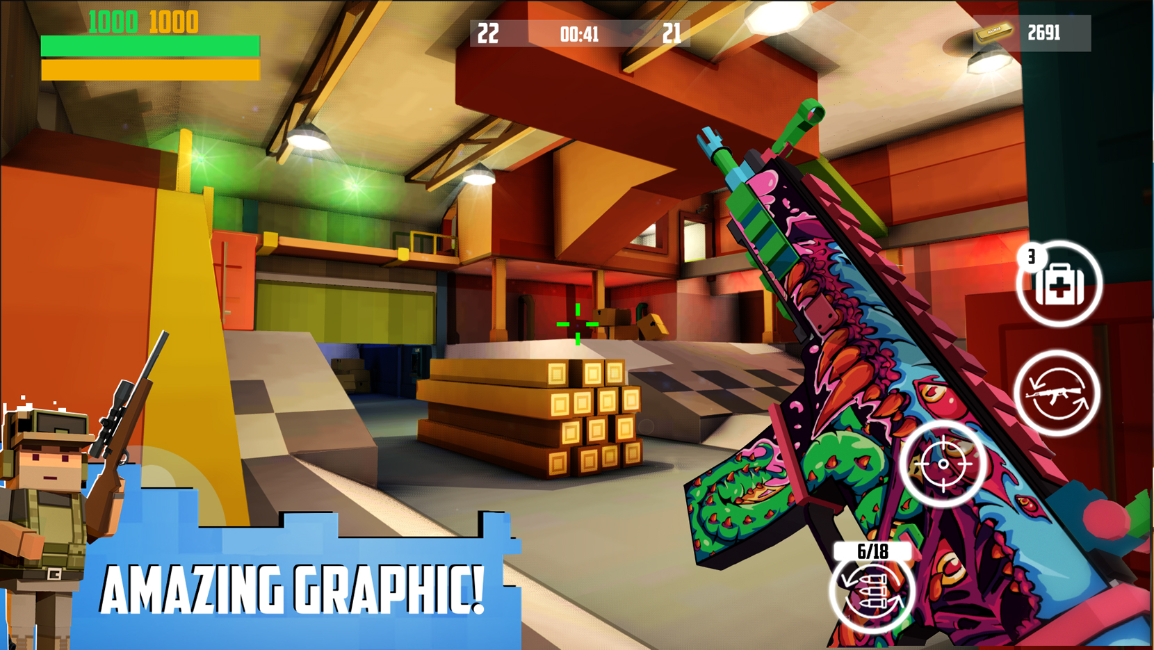 اسکرین شات 2 بازی Block Gun 3D: FPS Shooter PvP