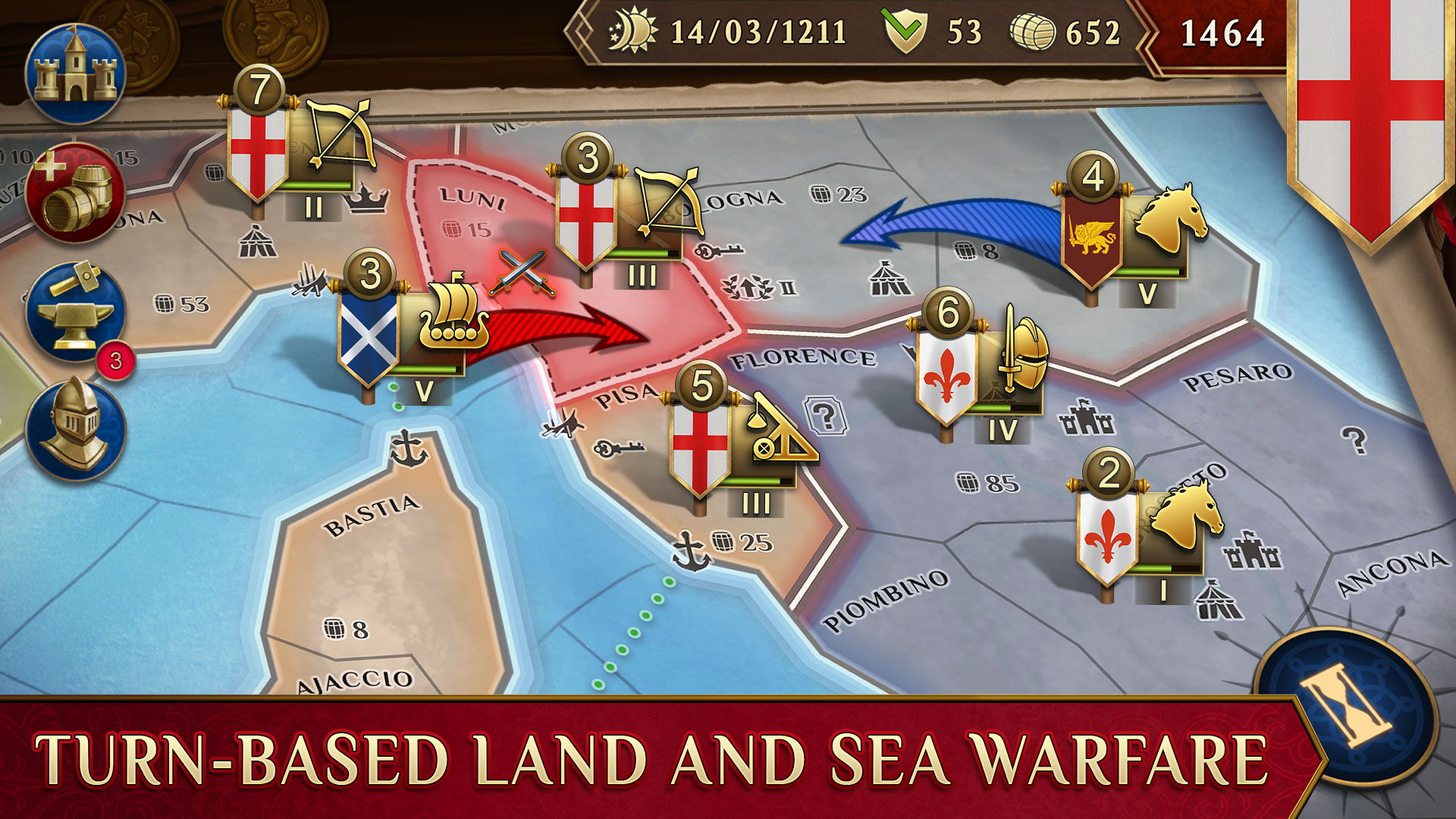 اسکرین شات 8 بازی Timelines: Medieval War TBS