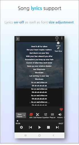 اسکرین شات 3 برنامه Music Player(AB Repeater) & Lyrics