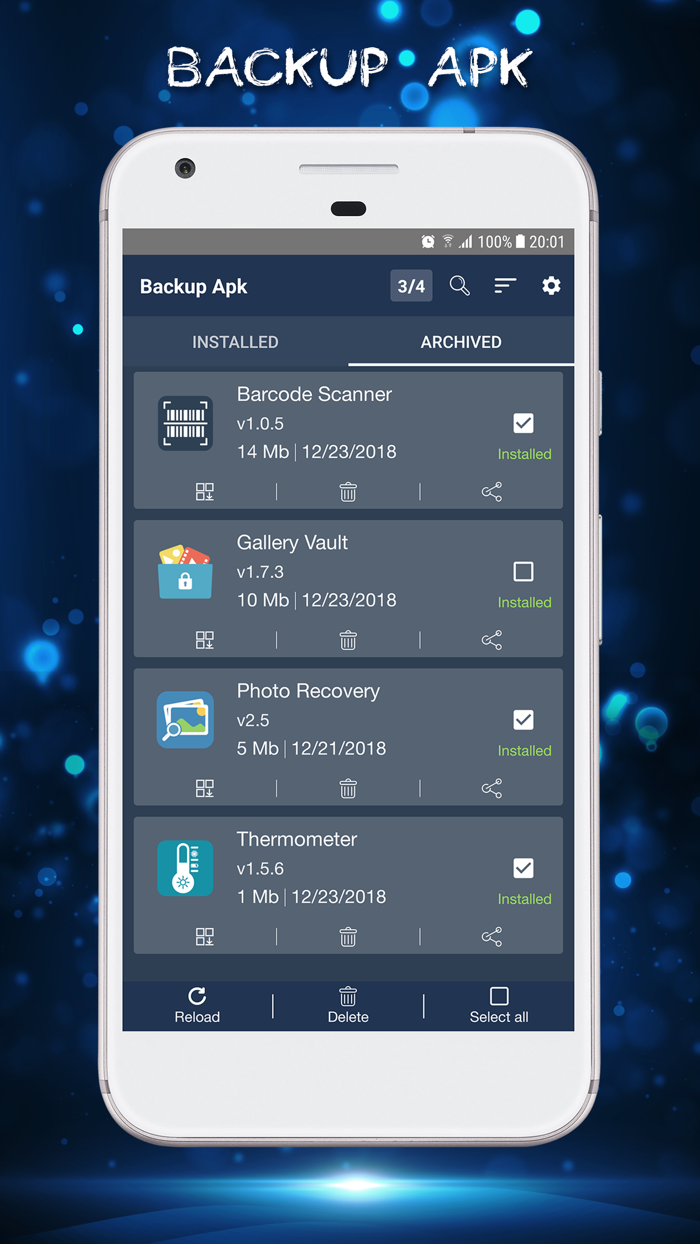اسکرین شات 1 برنامه Backup Apk - Extract Apk