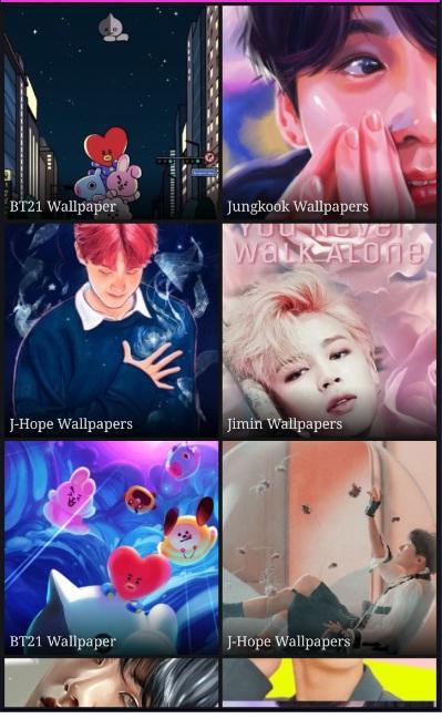 اسکرین شات 3 برنامه Wallpaper For BTS all Members