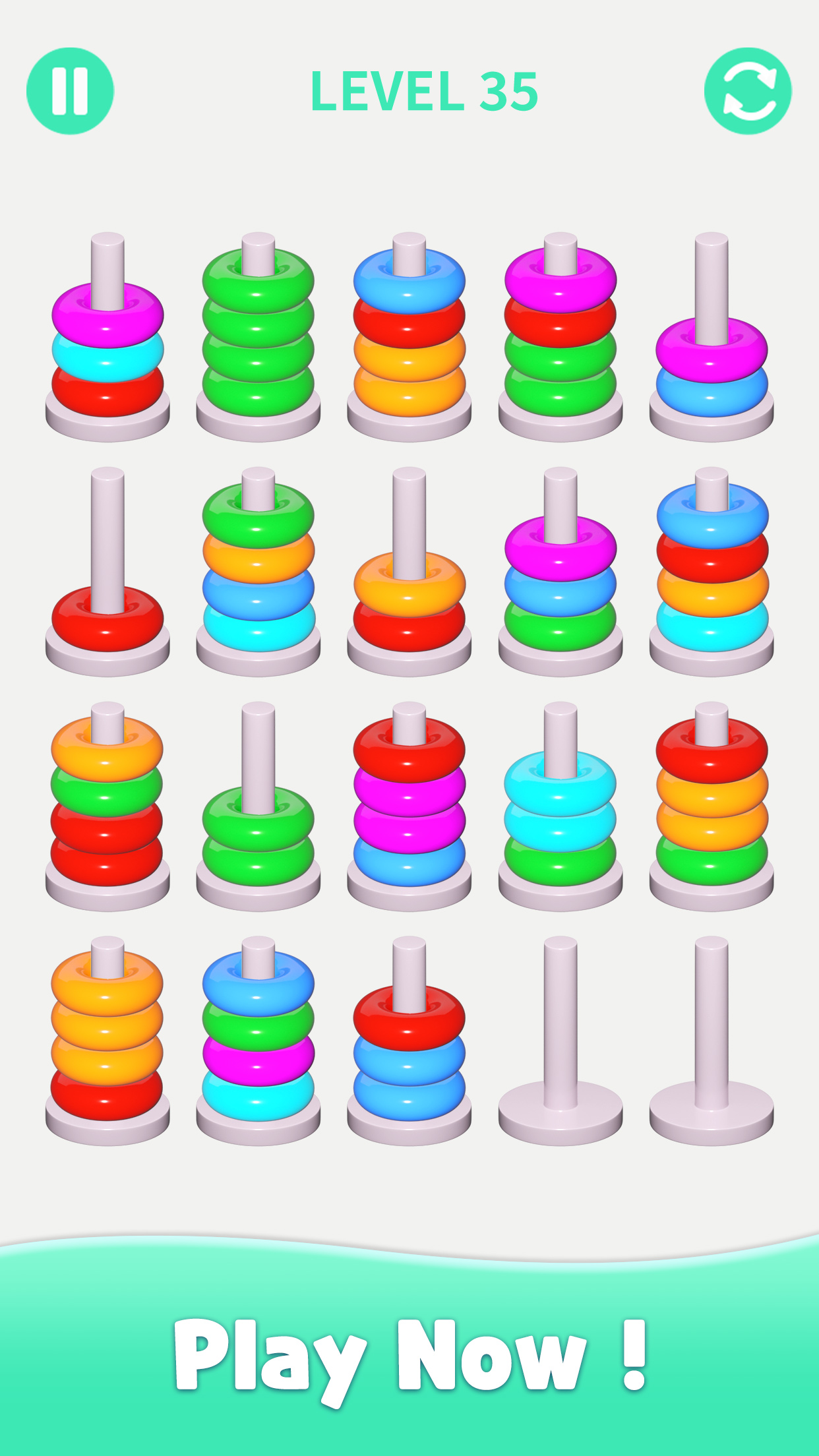 اسکرین شات 6 بازی Stacolor: Color Hoop Puzzle