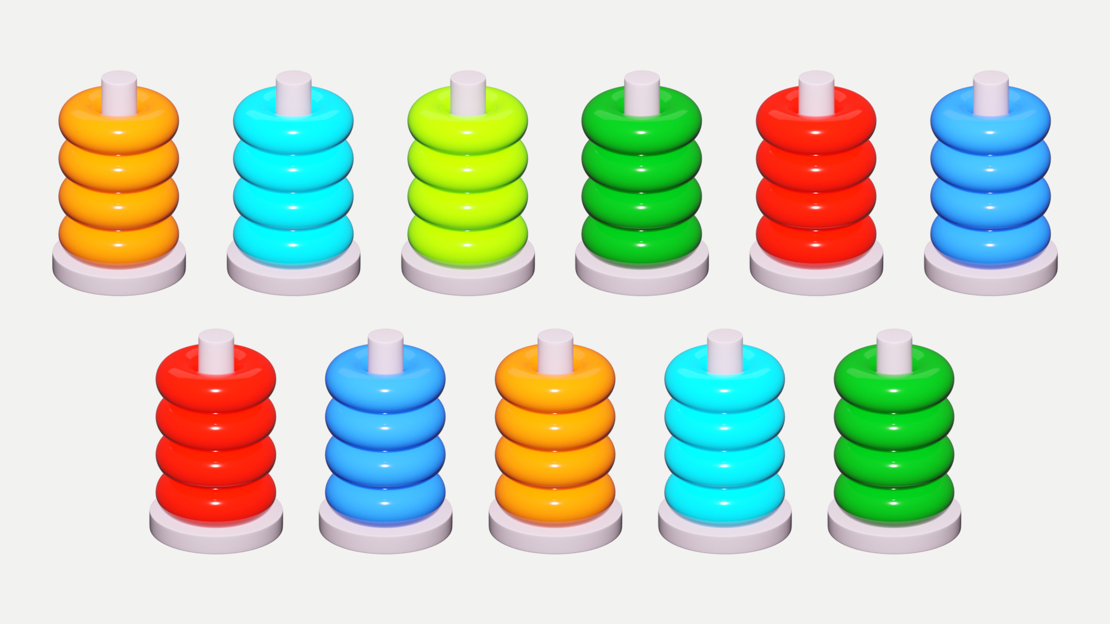 اسکرین شات 7 بازی Stacolor: Color Hoop Puzzle