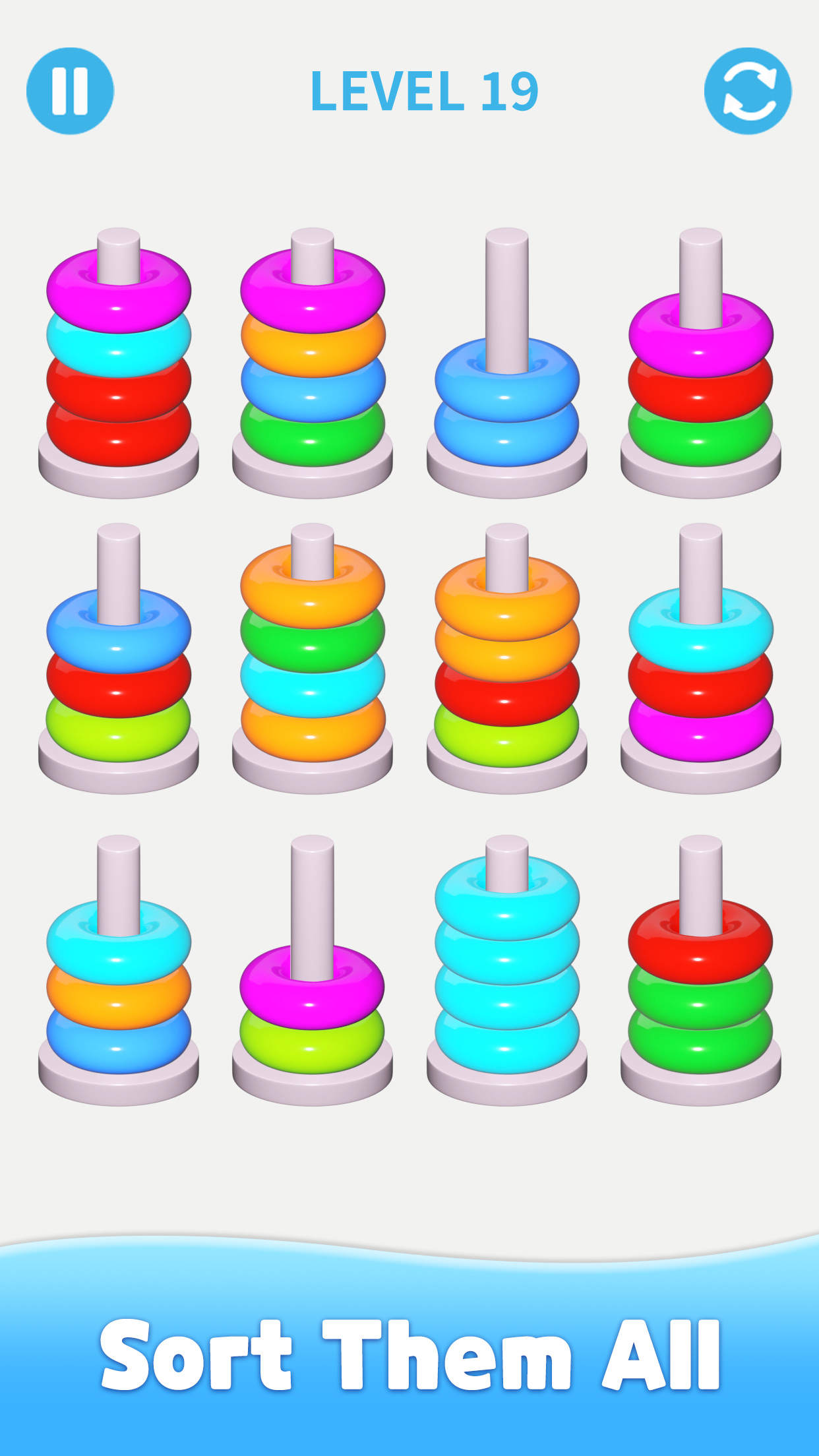 اسکرین شات 3 بازی Stacolor: Color Hoop Puzzle