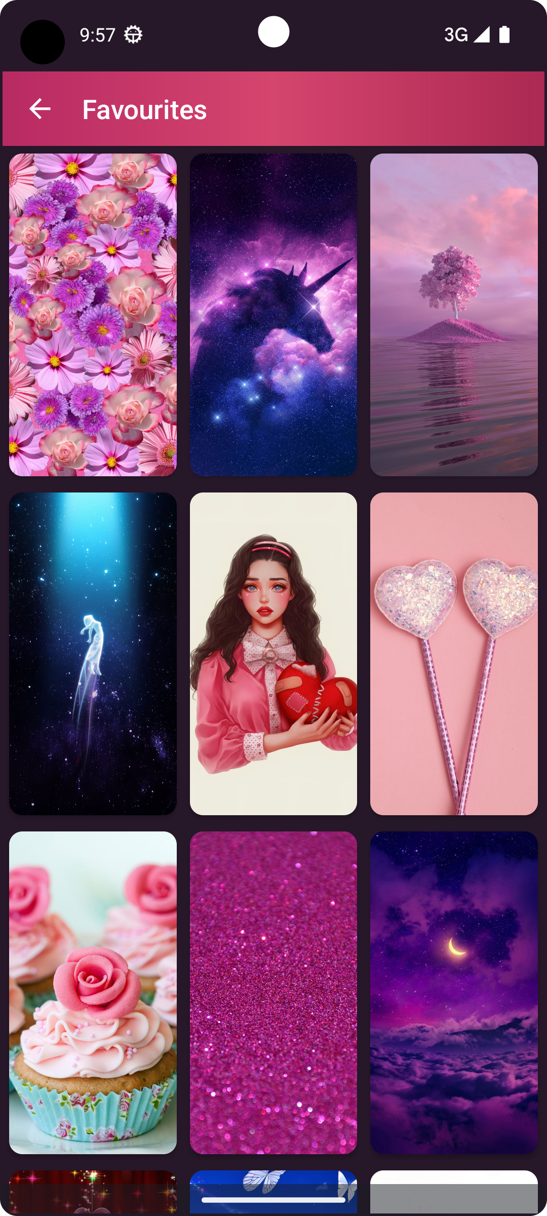 اسکرین شات 5 برنامه Girly Wallpapers for Girls