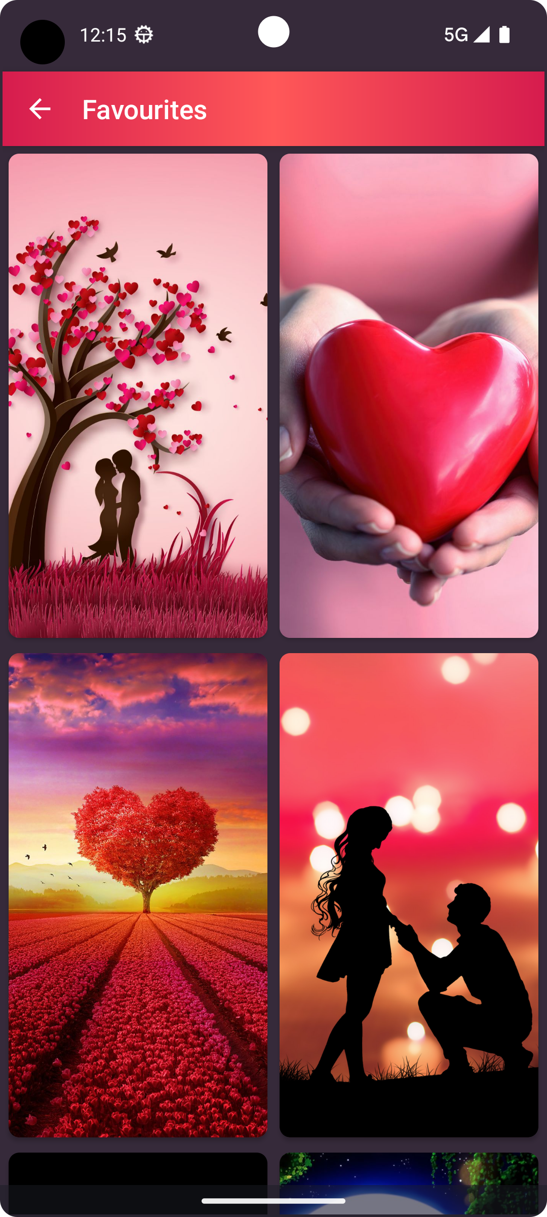 اسکرین شات 1 برنامه Love Wallpapers - HeartPixel
