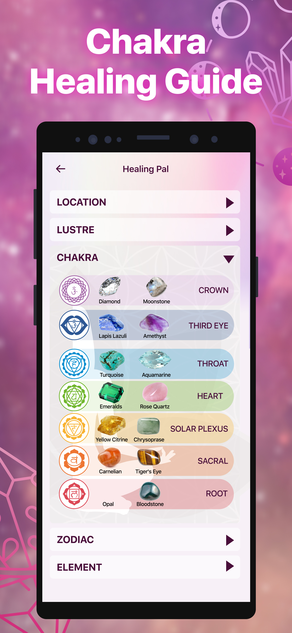 اسکرین شات 3 برنامه Healing Pal:Crystal Identifier