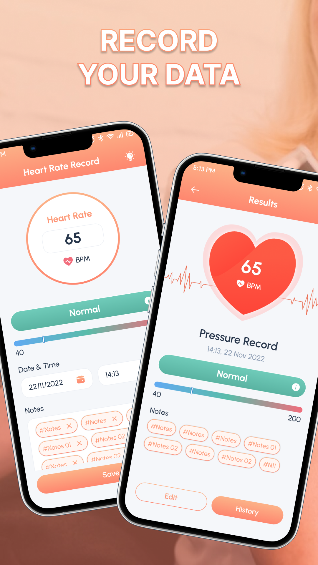 اسکرین شات 2 برنامه My Blood Pressure Tracker Log