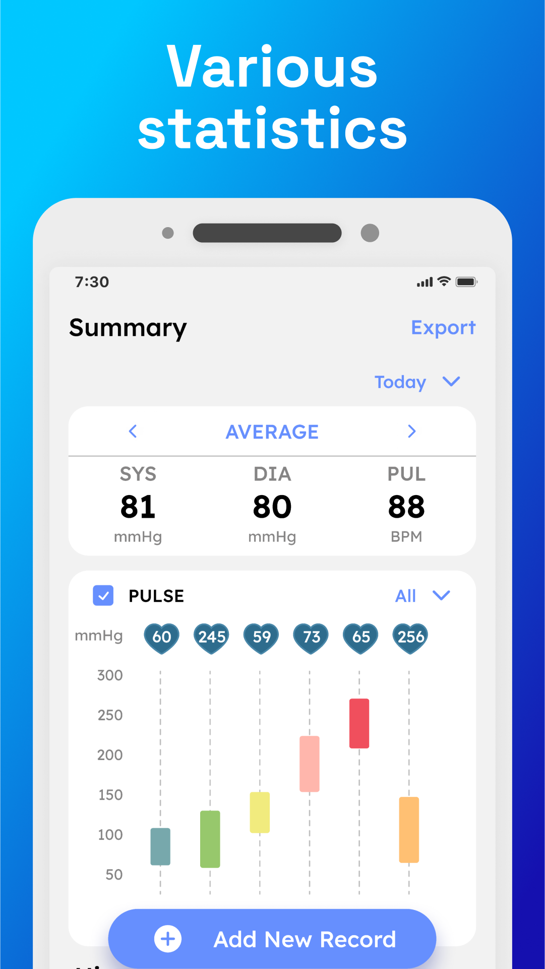 اسکرین شات 2 برنامه Blood Pressure Monitor App