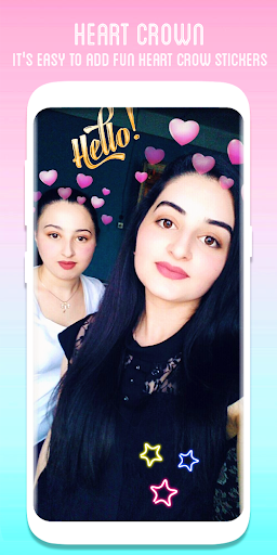 اسکرین شات 4 برنامه Heart Crown Face Camera