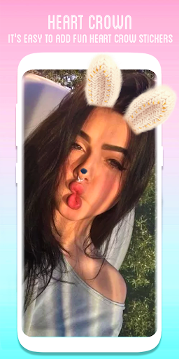 اسکرین شات 5 برنامه Heart Crown Face Camera