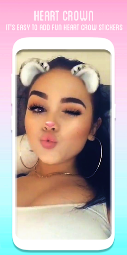 اسکرین شات 6 برنامه Heart Crown Face Camera