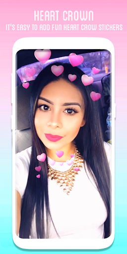اسکرین شات 1 برنامه Heart Crown Face Camera
