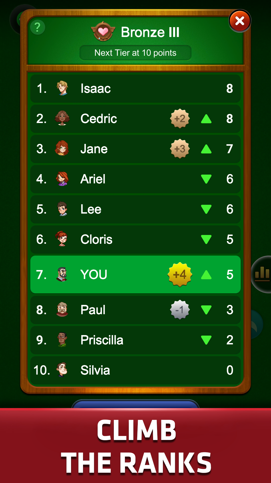 اسکرین شات 4 بازی Hearts: Classic Card Game