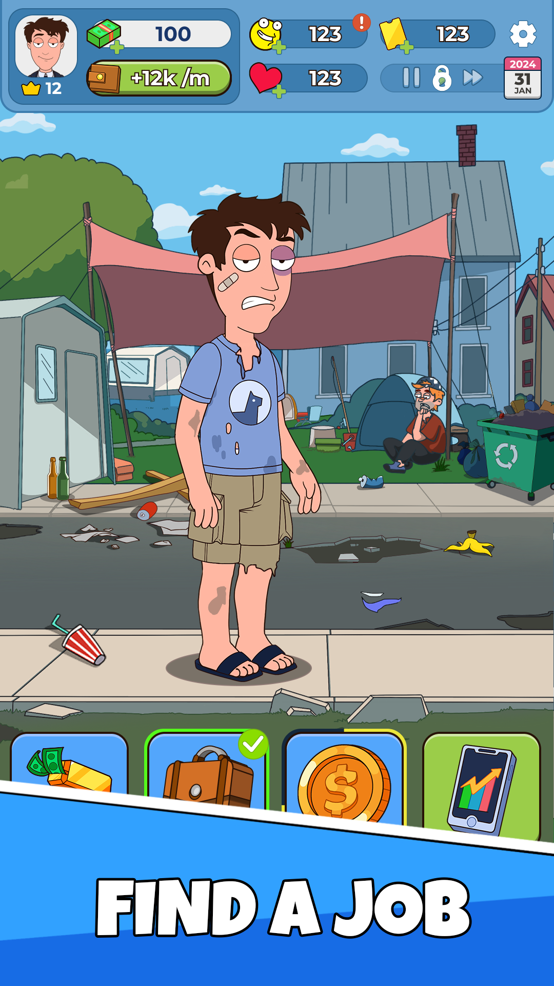 اسکرین شات 2 بازی Idle Guy: Life Simulator games