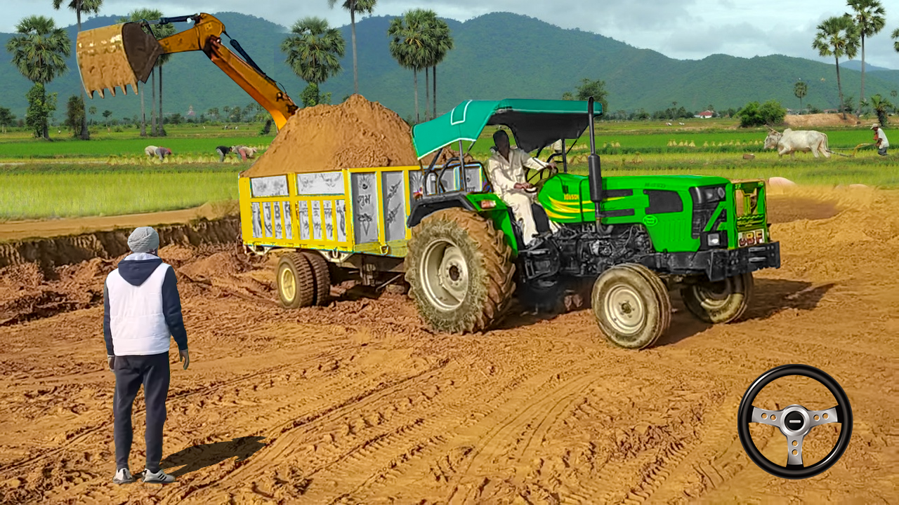 اسکرین شات 1 برنامه Real Tractor Trolley Simulator