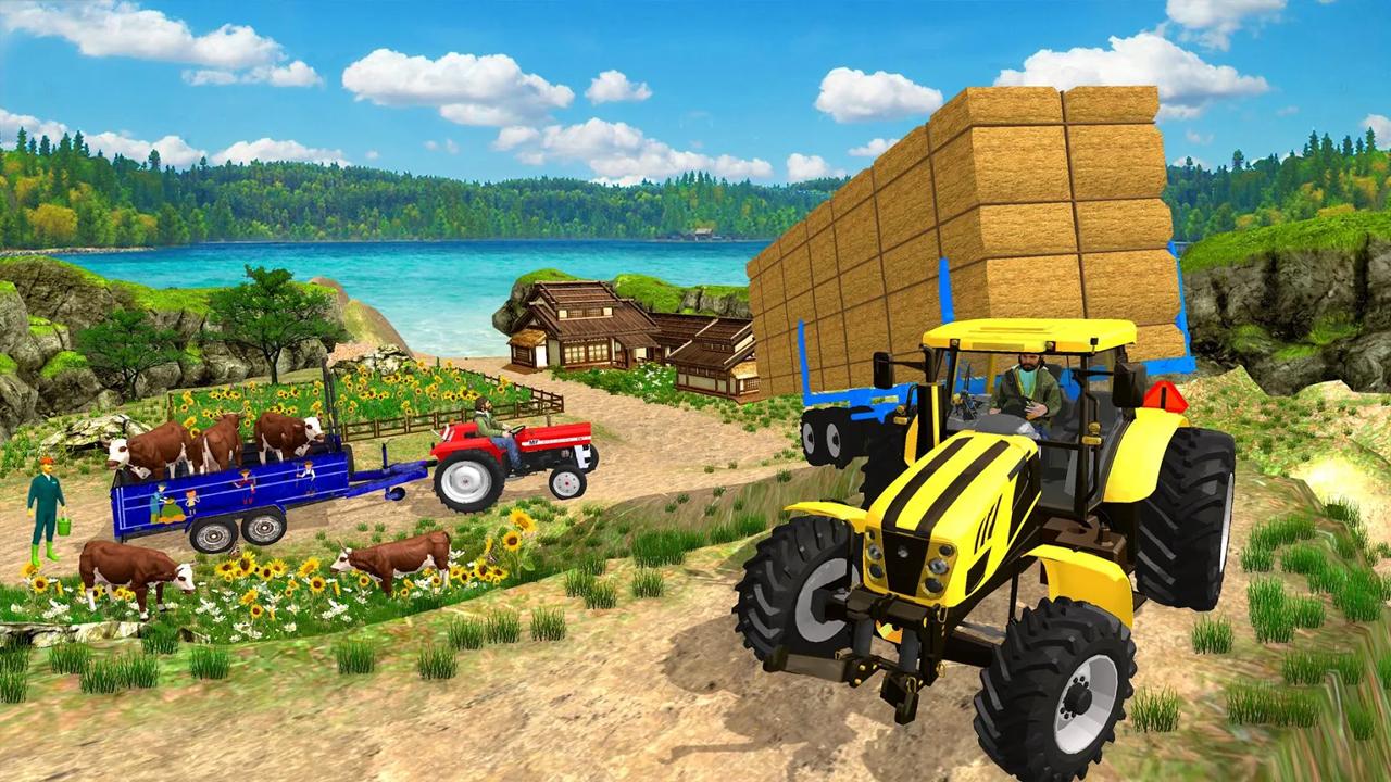 اسکرین شات 4 بازی Real Tractor Trolley Sim Game