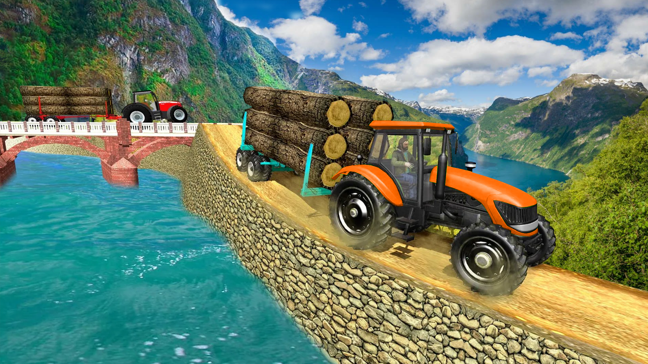 اسکرین شات 3 بازی Real Tractor Trolley Sim Game