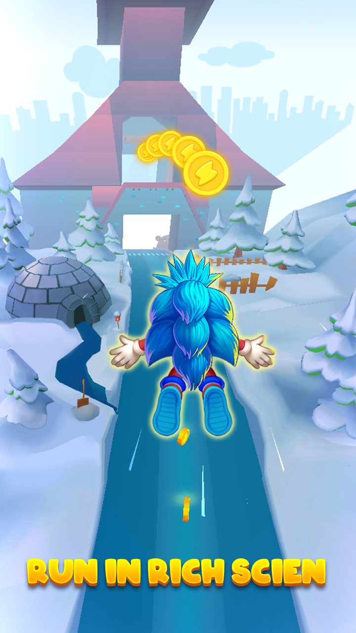 اسکرین شات بازی Hedgehog 3D Blue Run 4