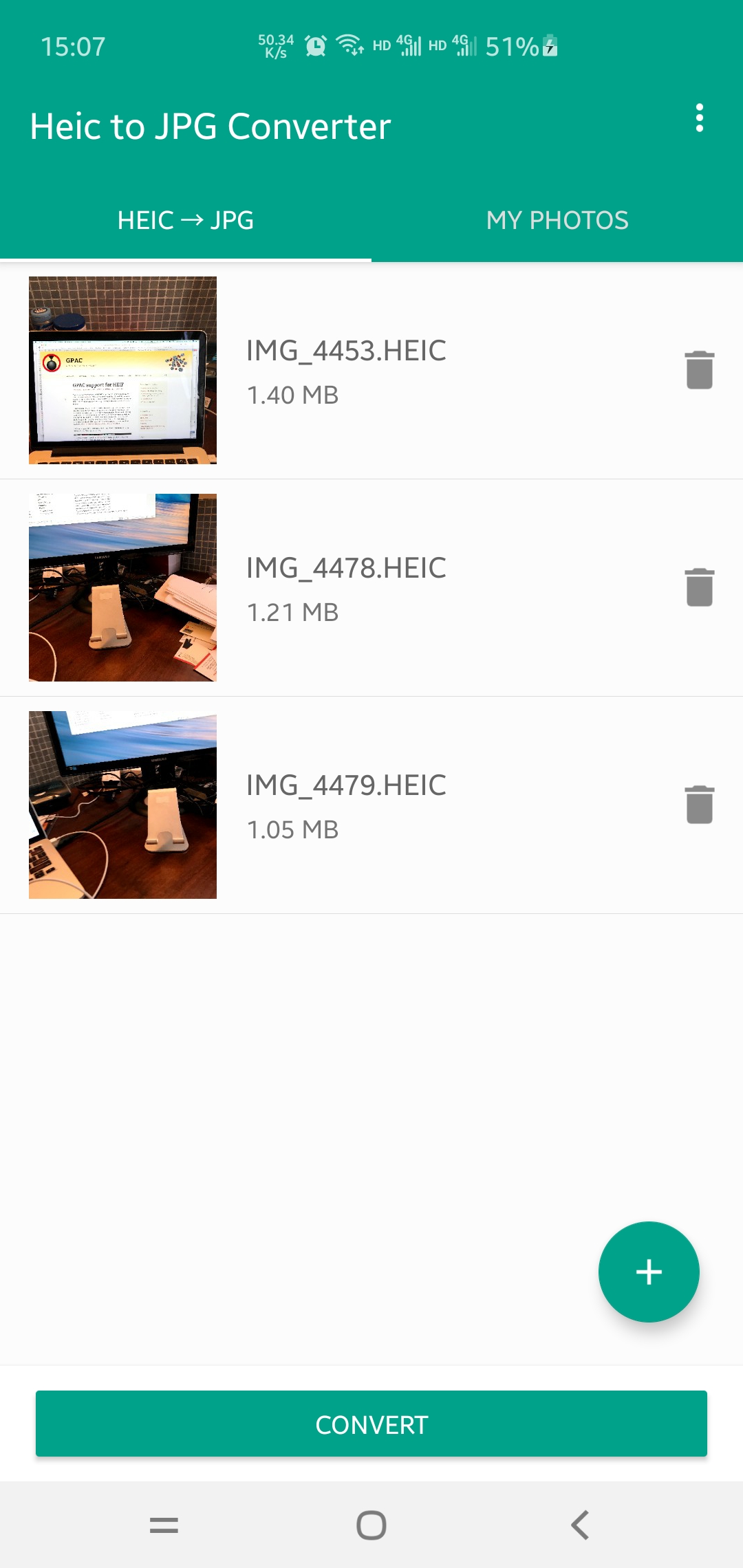 اسکرین شات 2 برنامه Heic to JPG/PNG/WEBP Converter