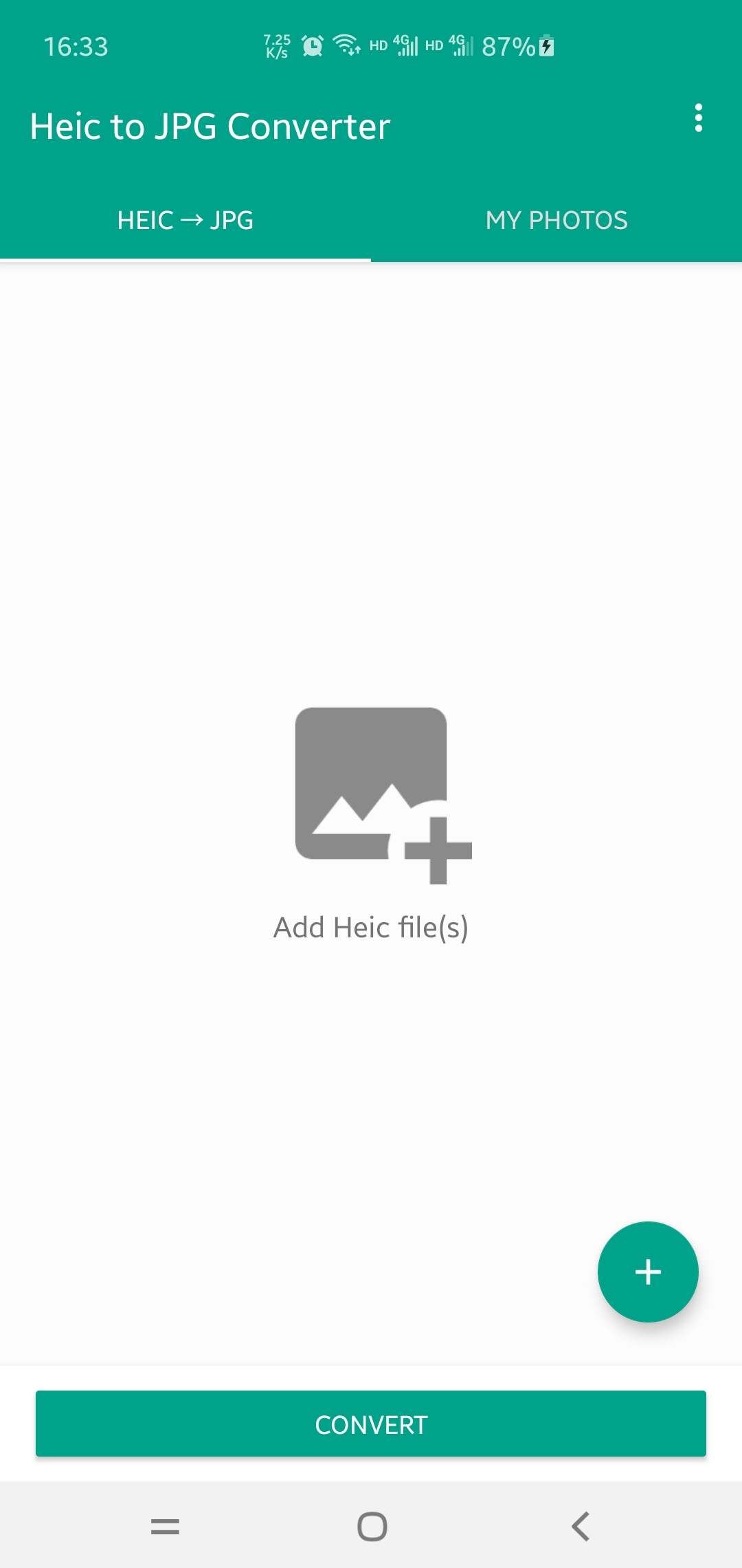 اسکرین شات 1 برنامه Heic to JPG/PNG/WEBP Converter