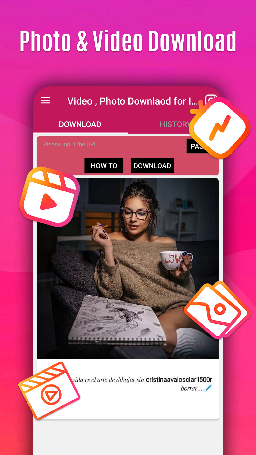 اسکرین شات 1 برنامه Video Downloader - FastSave