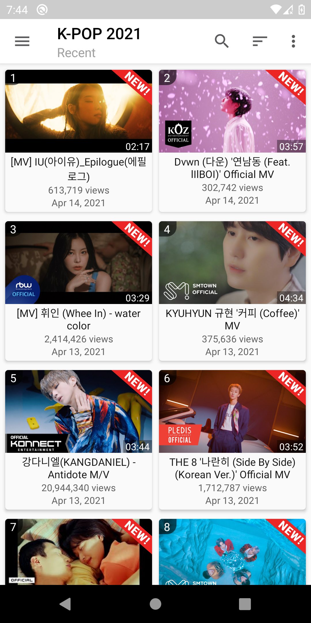 اسکرین شات 6 برنامه K-POP Tube - Popular & Recent