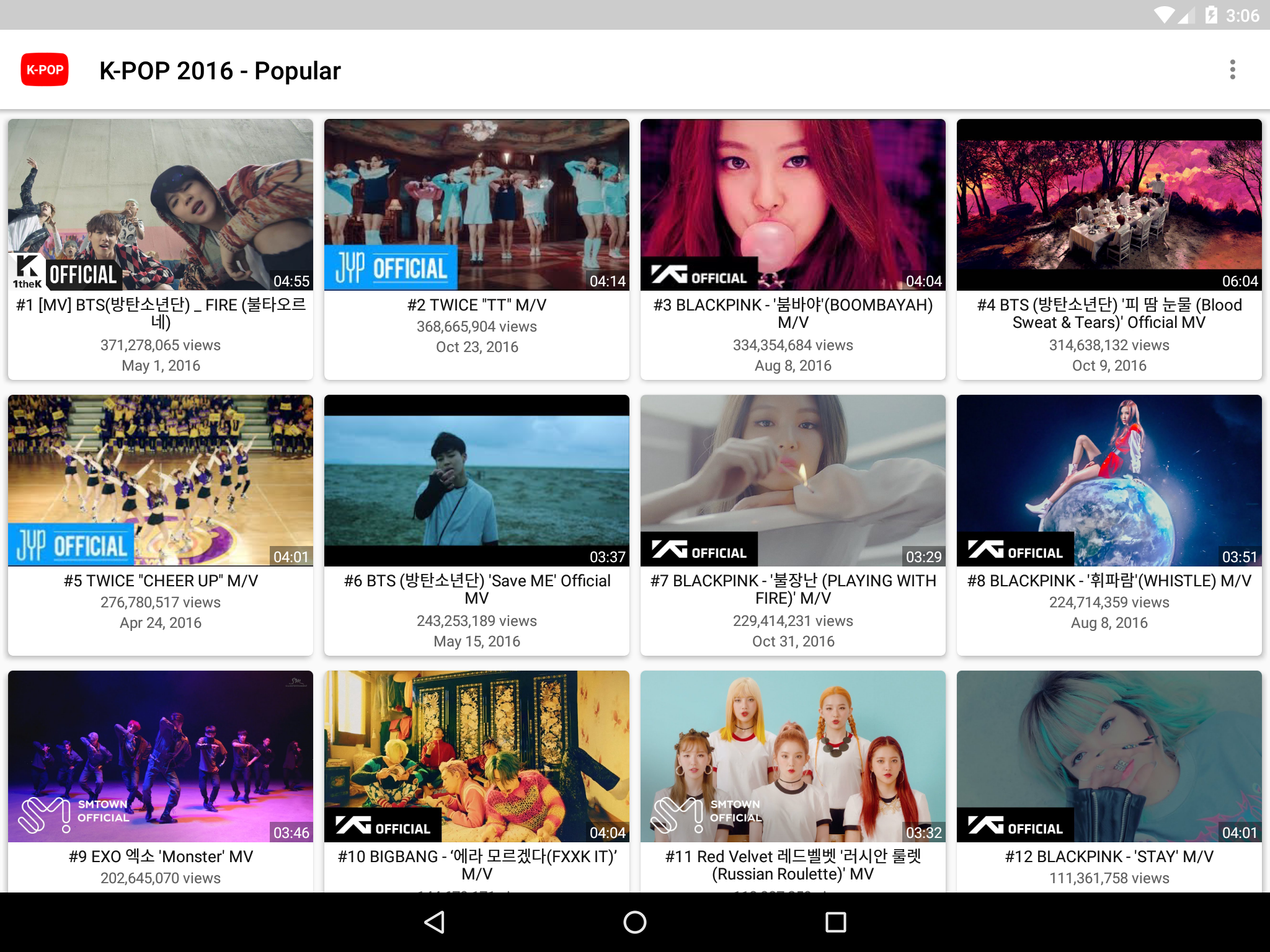 اسکرین شات 5 برنامه K-POP Tube - Popular & Recent