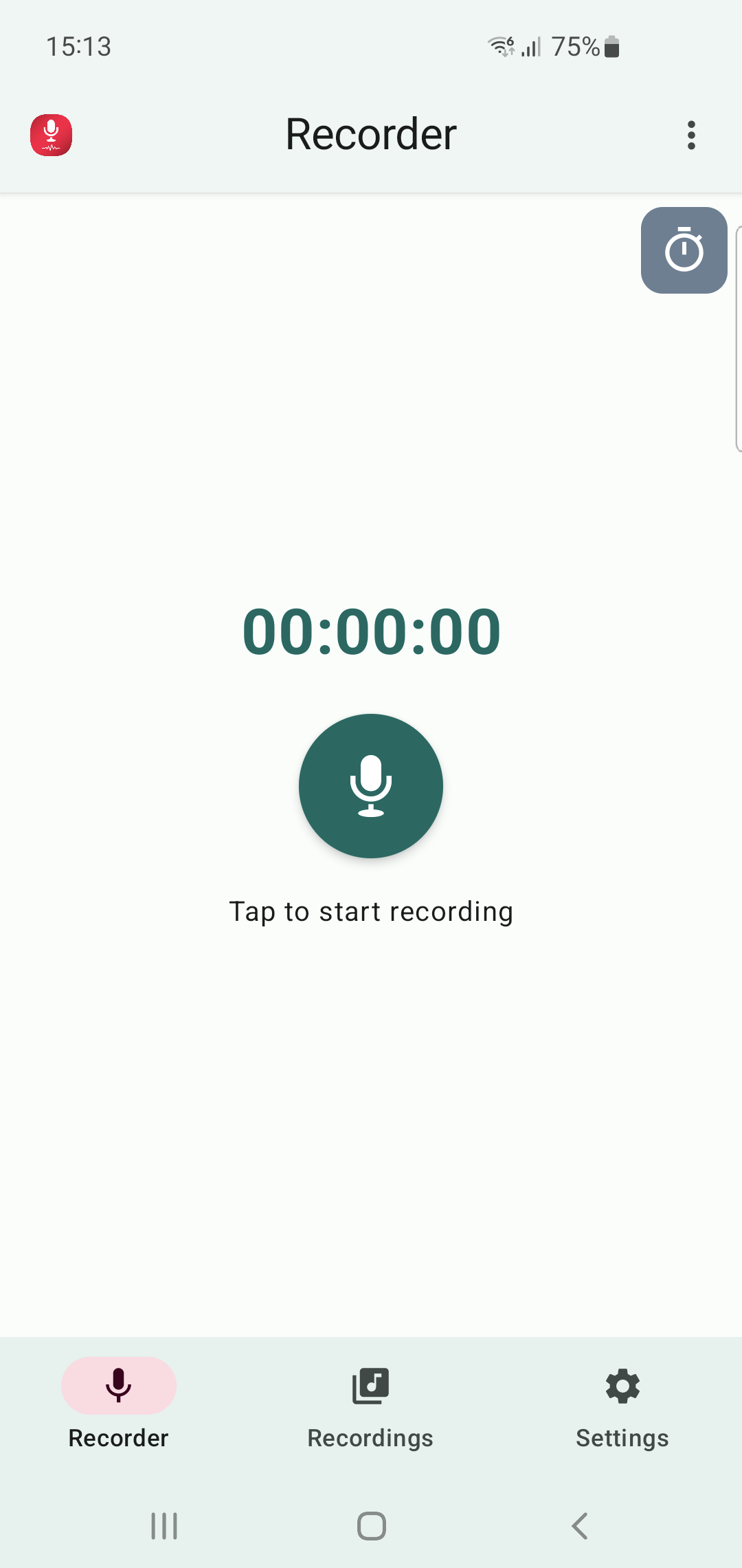 اسکرین شات 1 برنامه Voice Recorder in Background