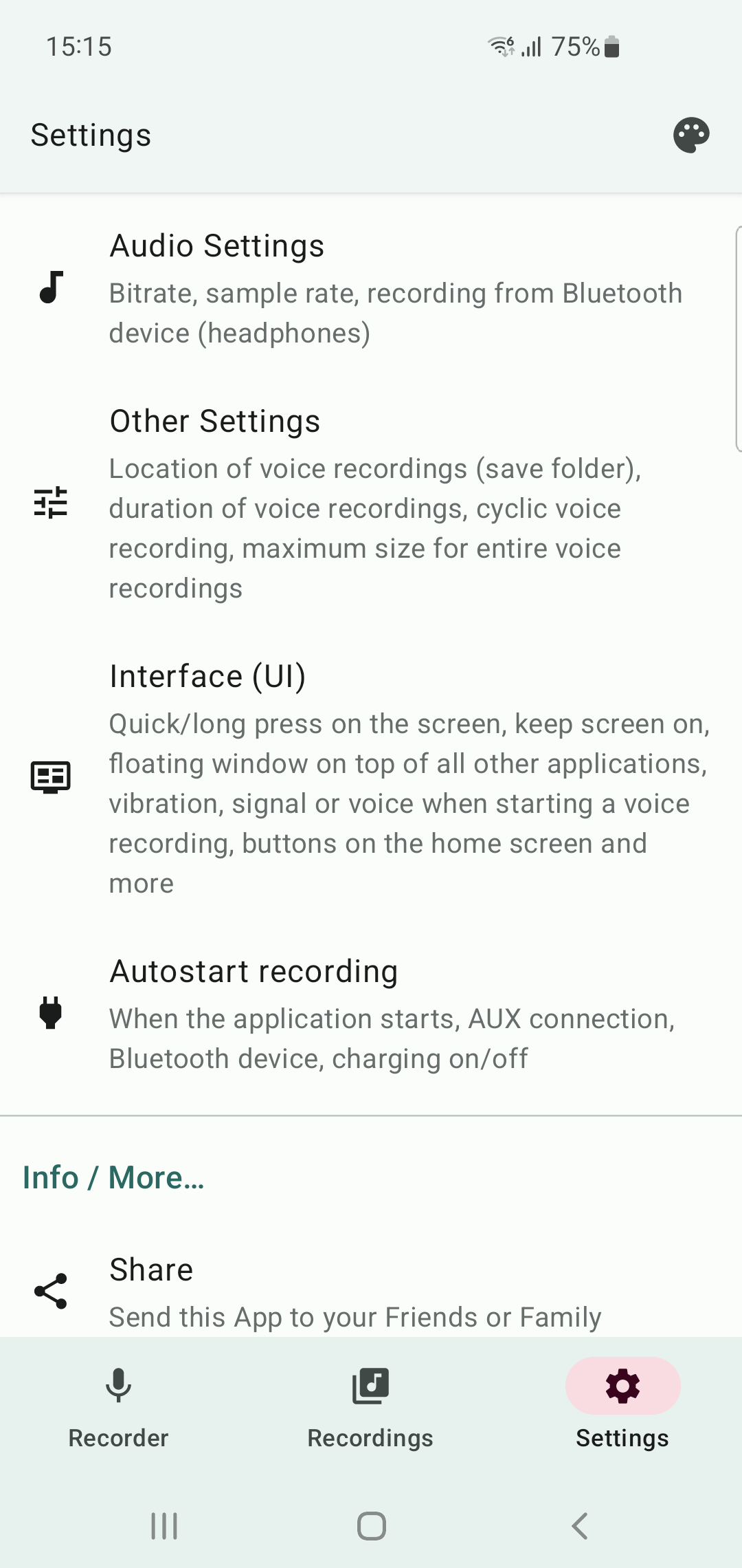 اسکرین شات 7 برنامه Voice Recorder in Background