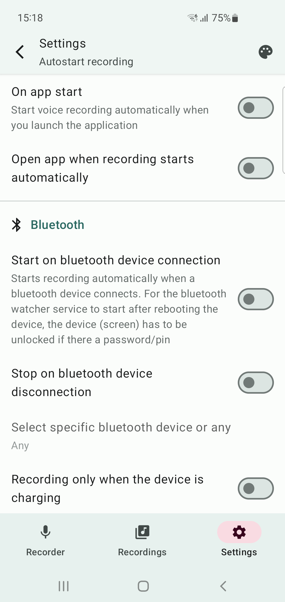 اسکرین شات 8 برنامه Voice Recorder in Background